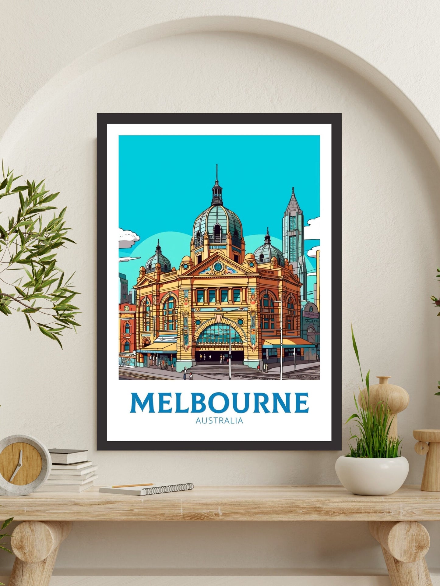 Melbourne Poster | Melbourne Illustration | Melbourne Station | Australia Poster | Australia Wall Art | Australia Print | ID 201