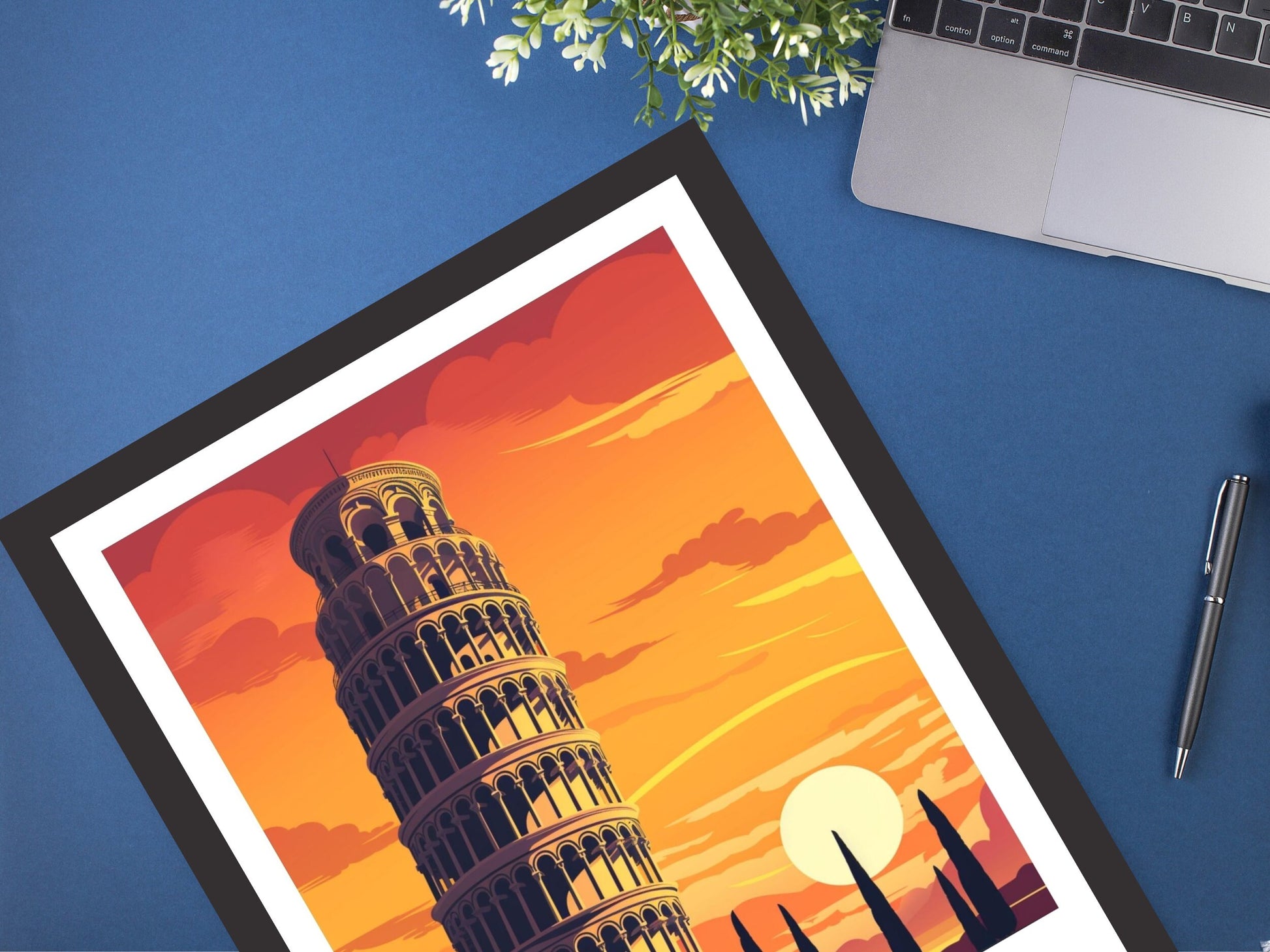 Pisa Print | Pisa Tower Poster | Leaning Tower of Pisa | Pisa Illustration | Pisa Italy | Tower Poster | Pisa Wall Art Poster | ID 207