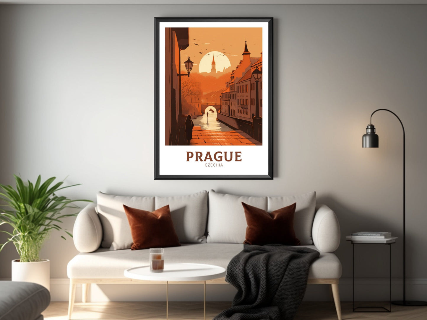 Prague Travel Poster| Prague Illustration | Prague Wall Art | Chech Republic Poster | Prague Home Décor | Prague Print | ID 208