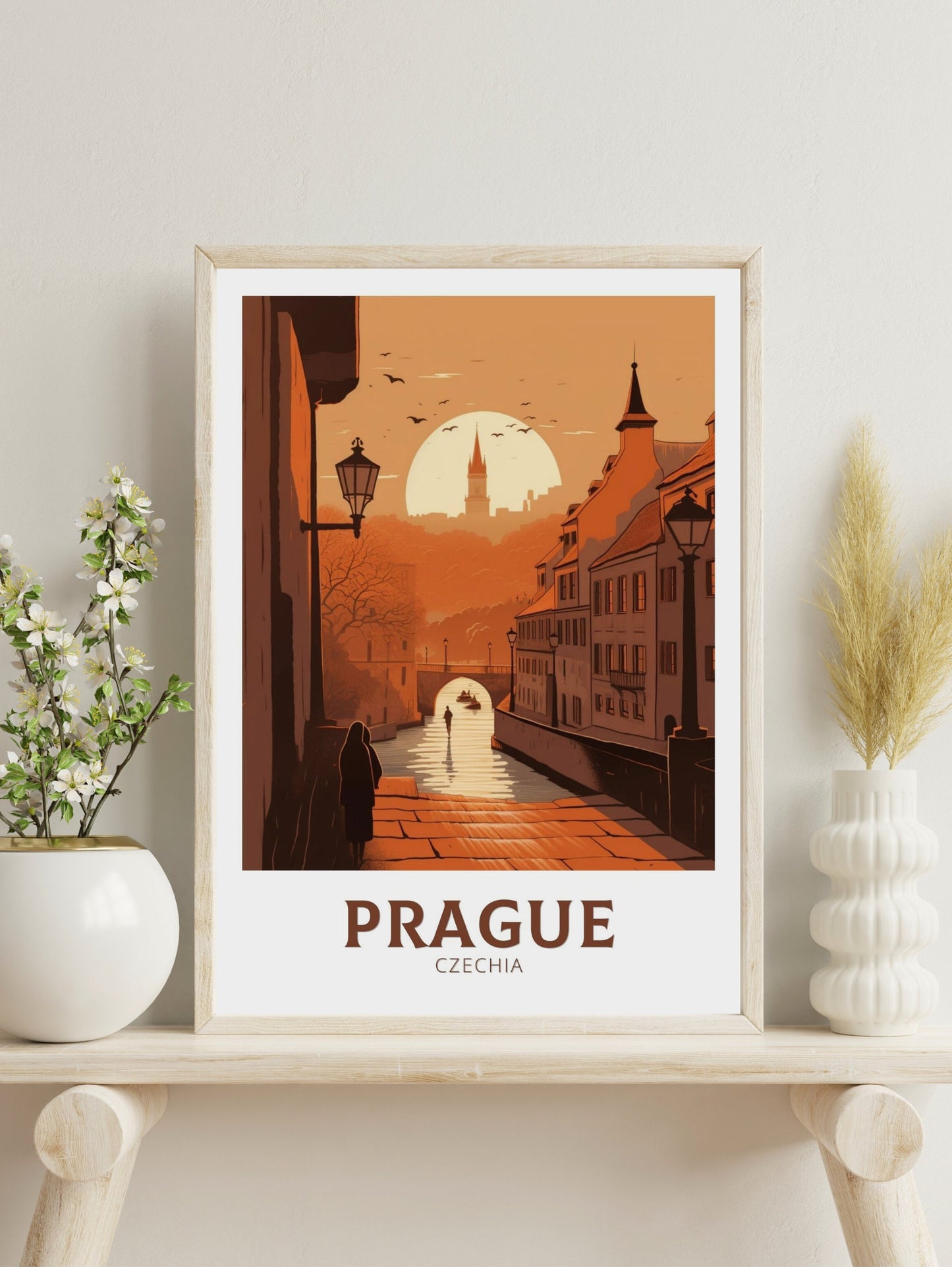 Prague Travel Poster| Prague Illustration | Prague Wall Art | Chech Republic Poster | Prague Home Décor | Prague Print | ID 208