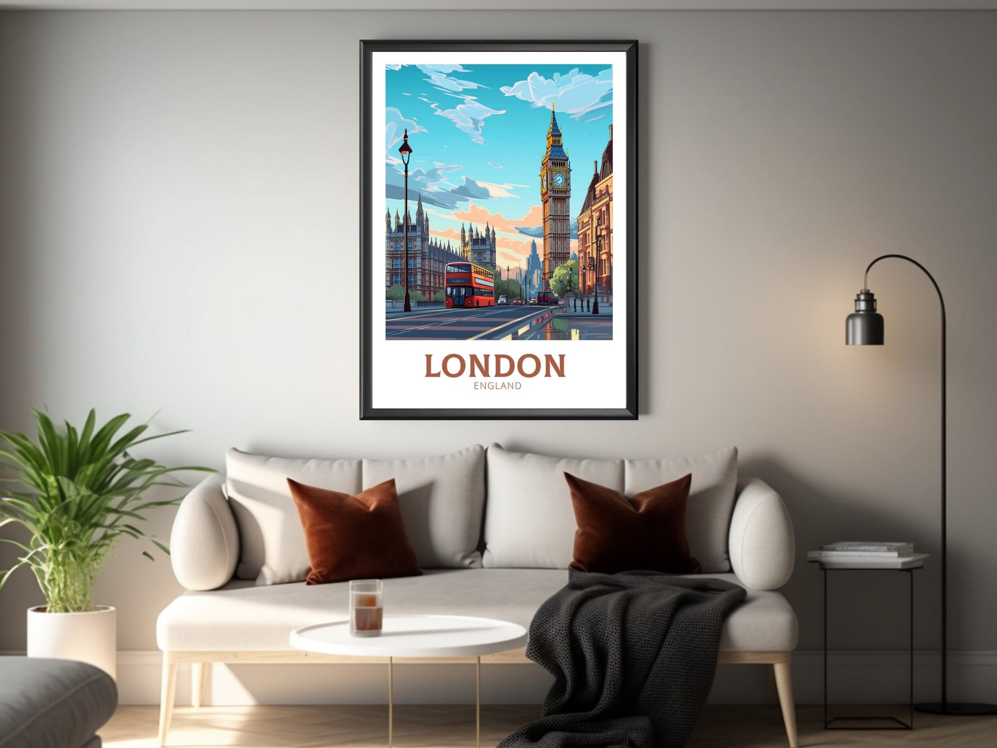 London Travel Poster | London Travel Print | London Artwork| London Wall Art | London Big Ben | London Home Decor | ID 215