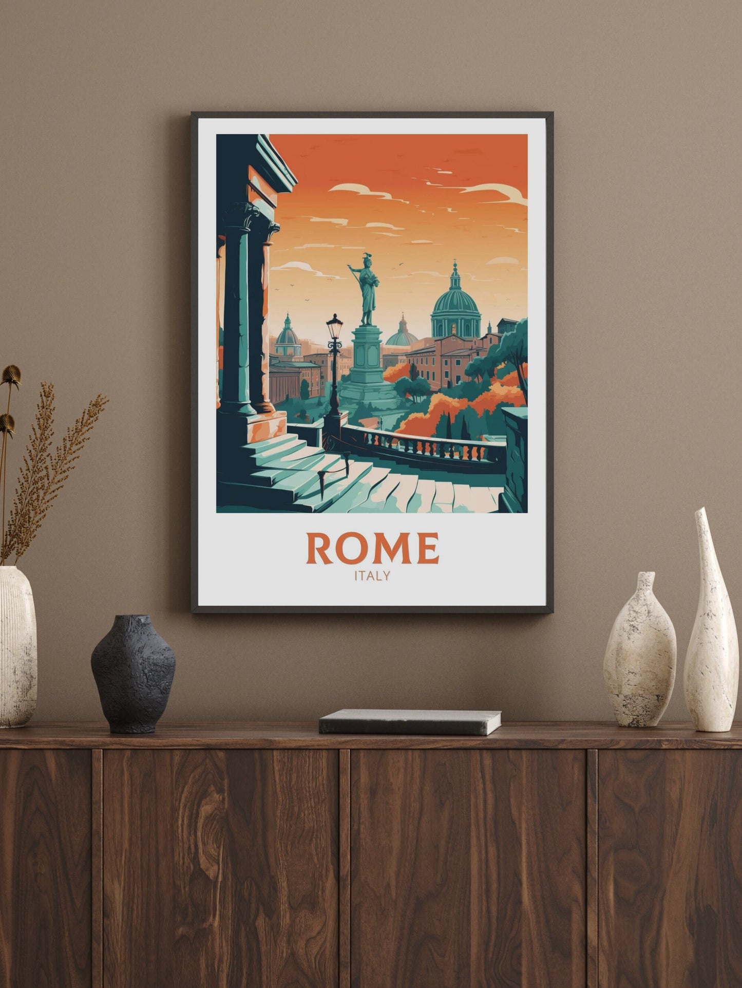 Rome Travel Poster | Rome Illustration | Rome Wall Art | Italy Poster | Rome Poster | Rome Italy Home Décor | Italy Decoration | ID 223