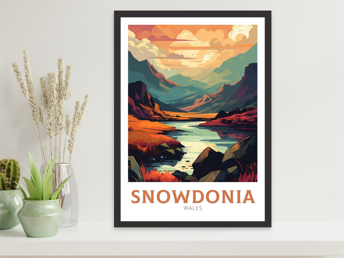 Snowdonia Travel Poster | Snowdonia Illustration | SnowdoniaWall Art | Walles Poster | Snowdonia Home Décor | Snowdonia Print | ID 245