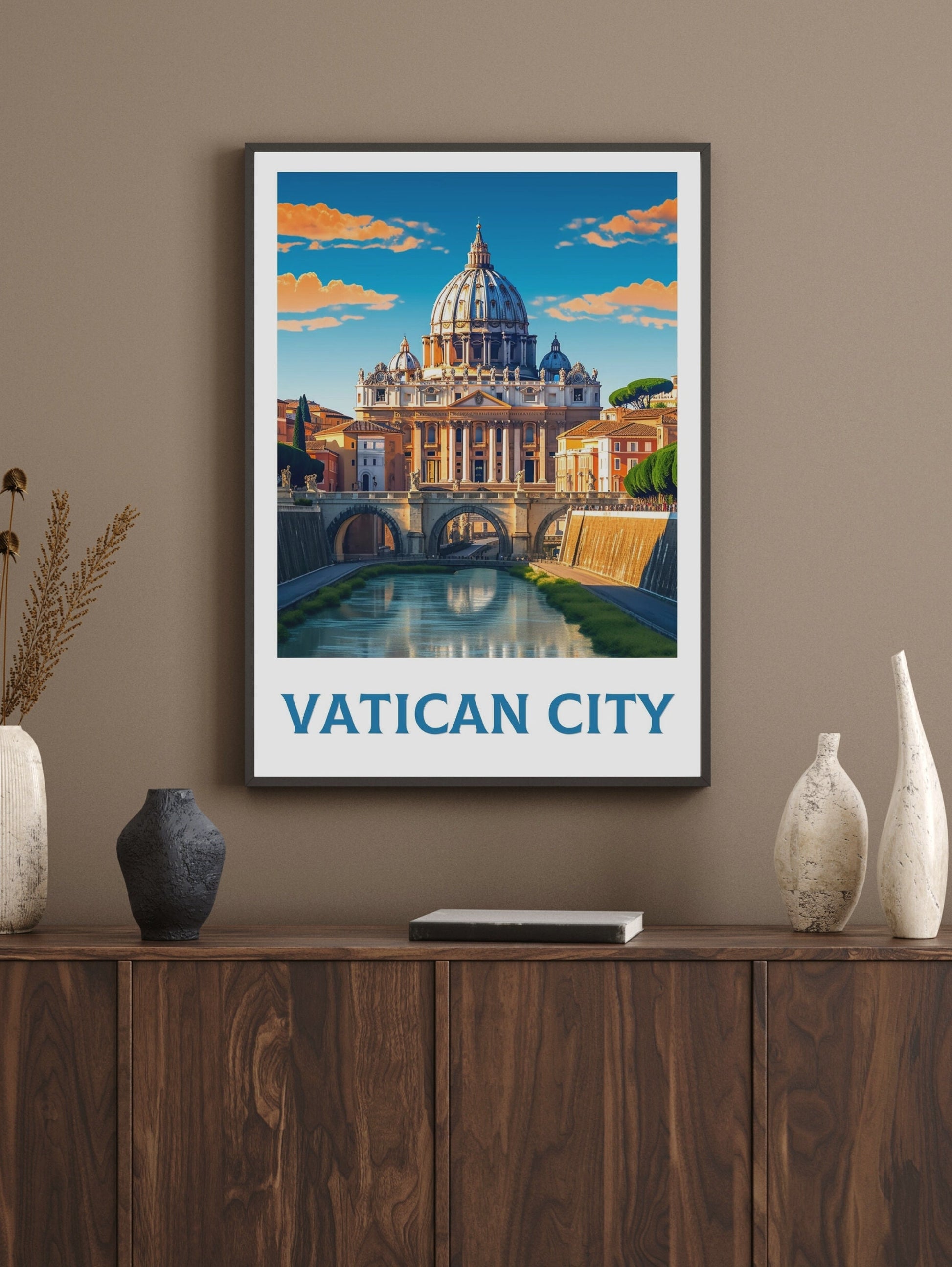 Vatican Travel Poster | Vatican Travel Print | Travel Gifts | Vatican City Poster | Housewarming Gift | Vatican Art | Vatican Gift | ID 235