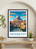 Vatican Travel Poster | Vatican Travel Print | Travel Gifts | Vatican City Poster | Housewarming Gift | Vatican Art | Vatican Gift | ID 235
