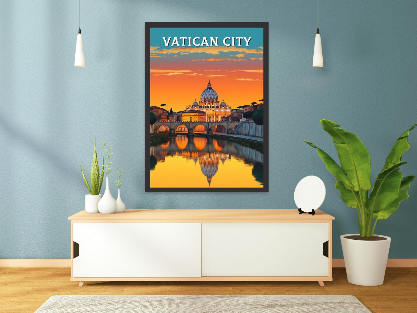 Vatican Sunset Print | Vatican Travel Poster | Travel Gifts | Vatican City Poster | Housewarming Gift | Vatican Art | Vatican Gift | ID 234