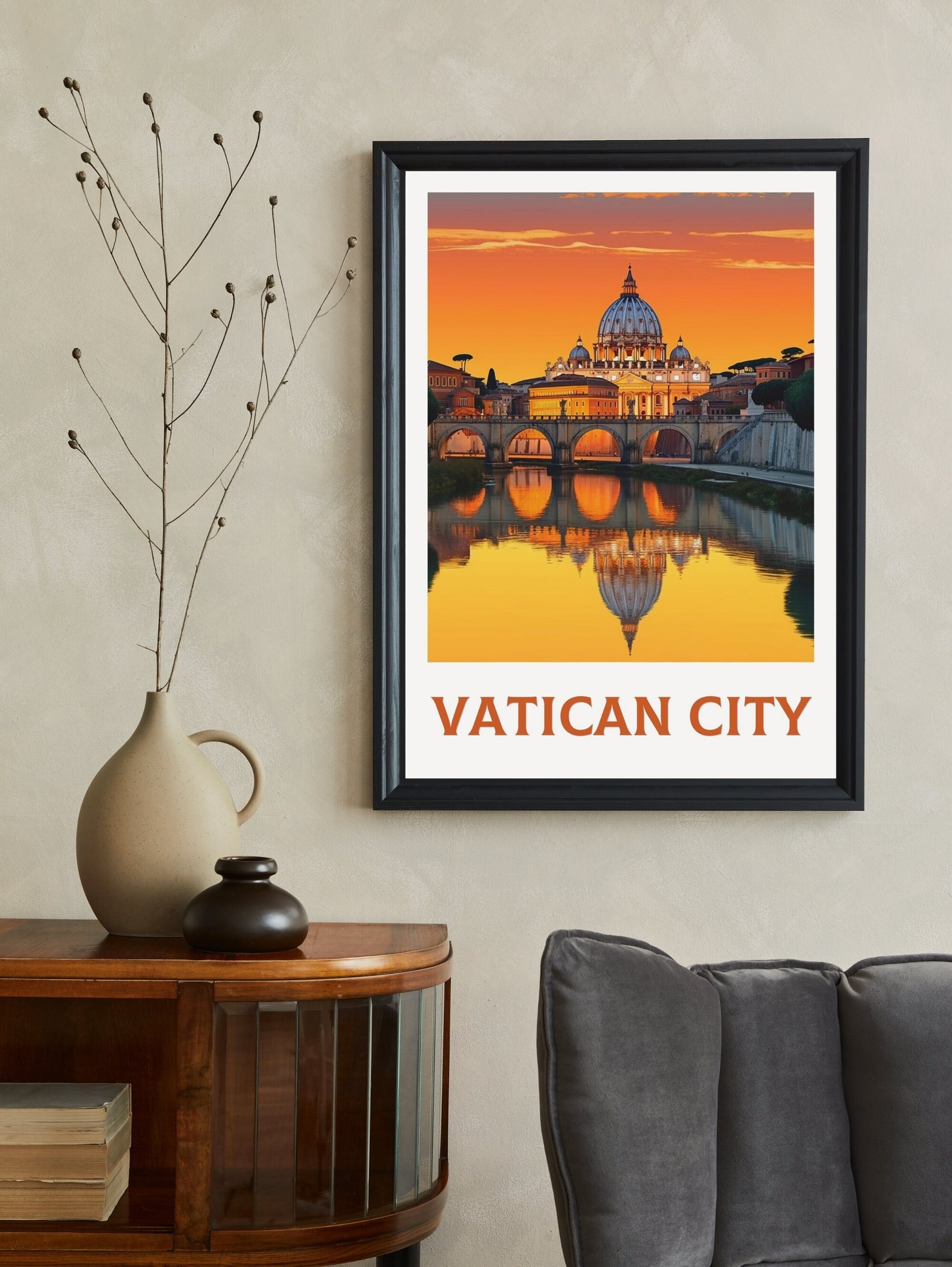 Vatican City Poster | Vatican Travel Print | Vatican Travel Poster | Travel Gifts | Housewarming Gift | Vatican Art | Vatican Gift | ID 236