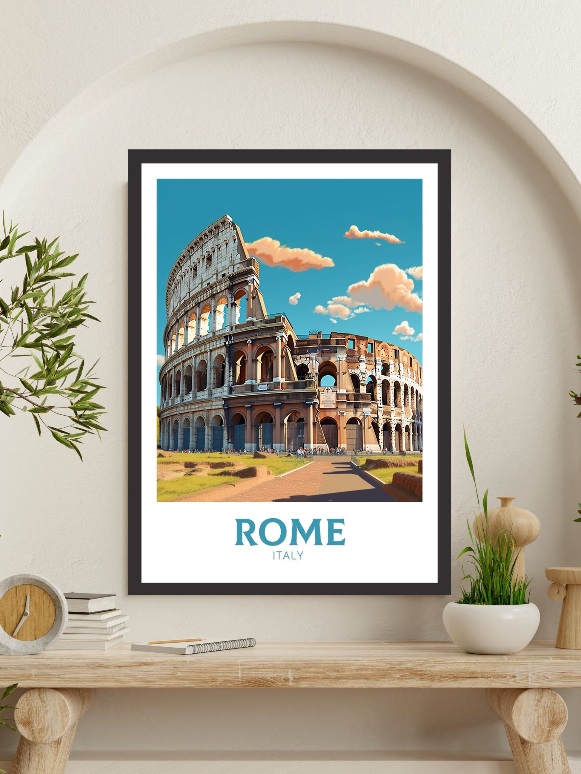 Rome Wall Art | Rome Travel Print | Rome Poster | Italy Print | Rome Art Design | Rome Italy Home Decor | Italy Artwork Decoration | ID 238