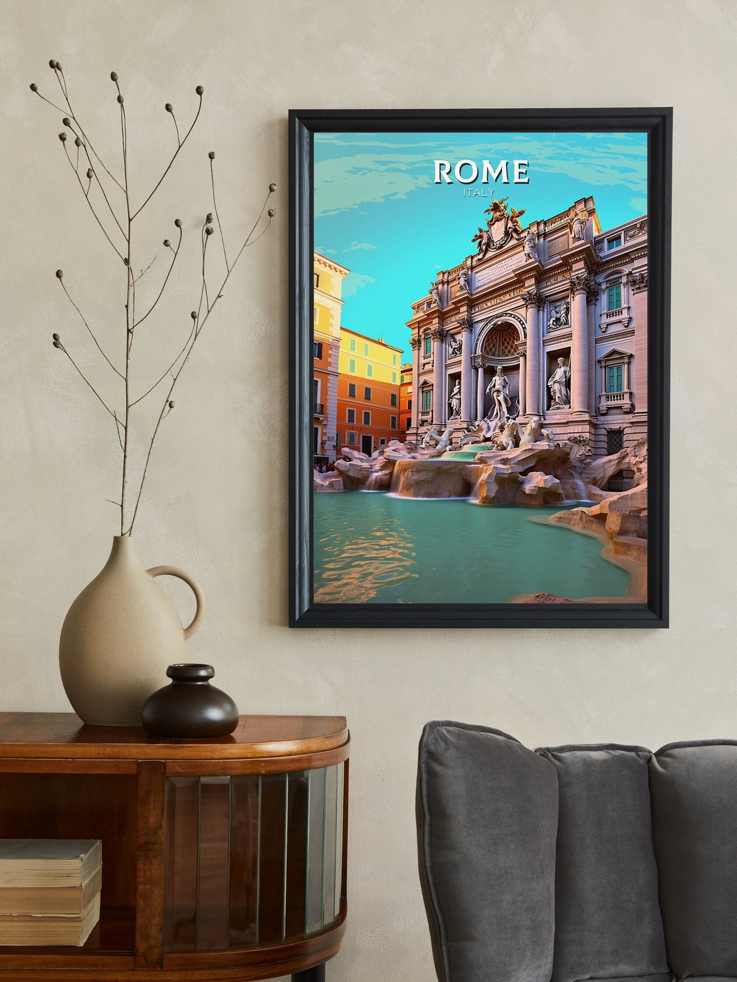 Rome Poster Art | Rome Travel Print | Rome Wall Art | Italy Print | Rome Artwork | Rome Italy Home Decor | Italy Artwork Decoration | ID 239