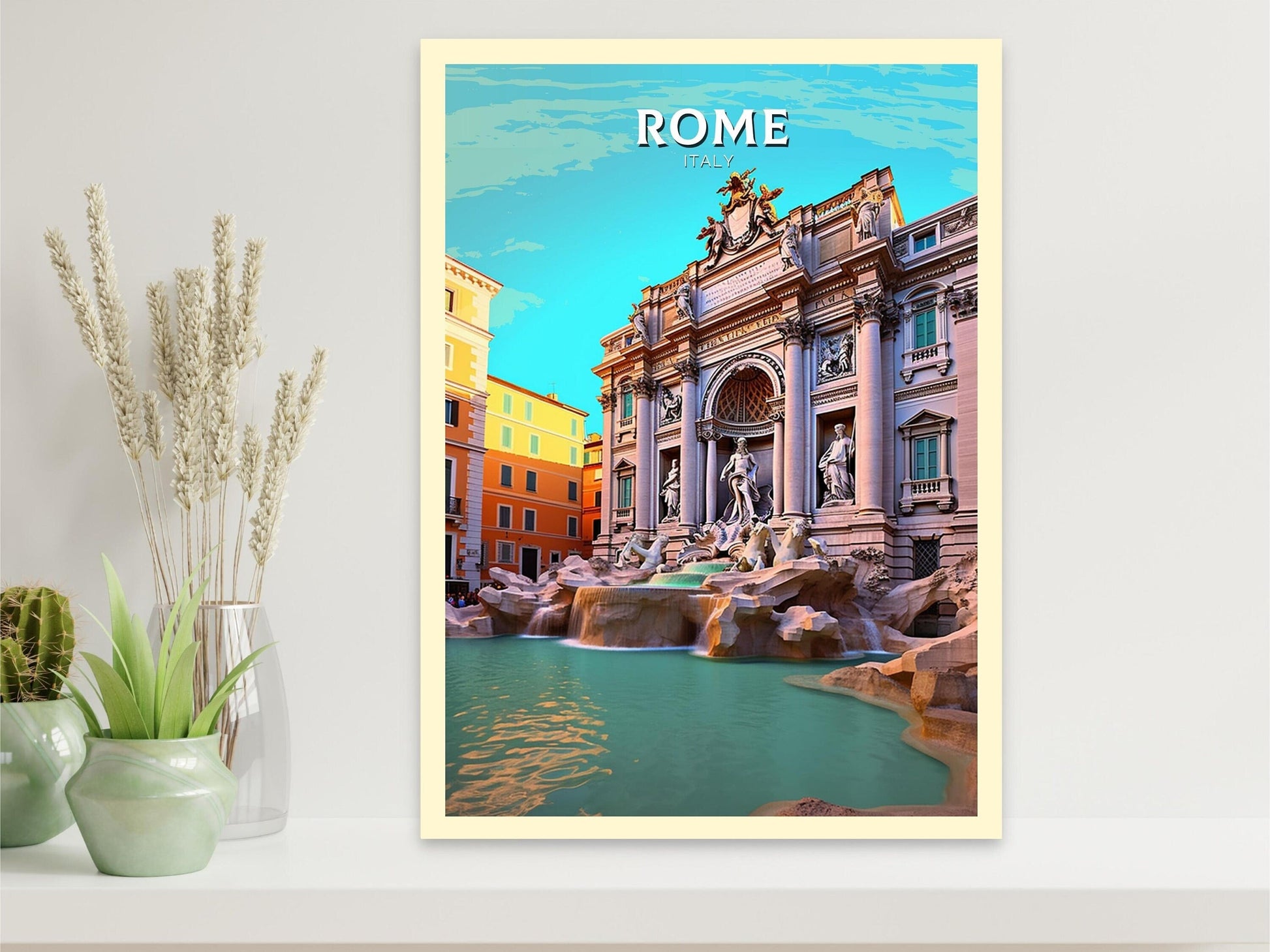 Rome Poster Art | Rome Travel Print | Rome Wall Art | Italy Print | Rome Artwork | Rome Italy Home Decor | Italy Artwork Decoration | ID 239