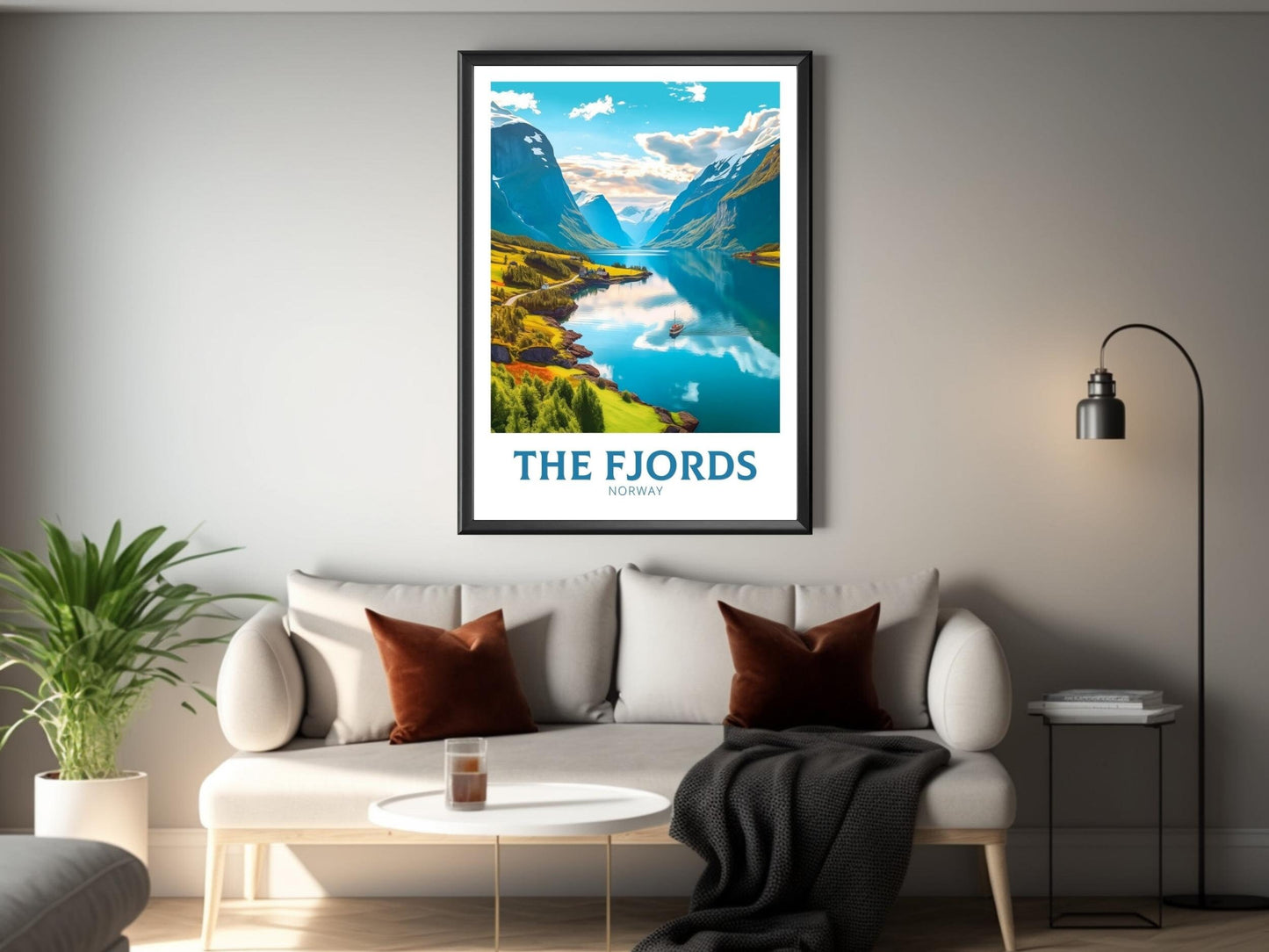 The Fjords Poster | The Fjords Travel Print| Norway Wall Art | Norway Print | The Fjords Travel Poster | Norway Wall Art | ID 252