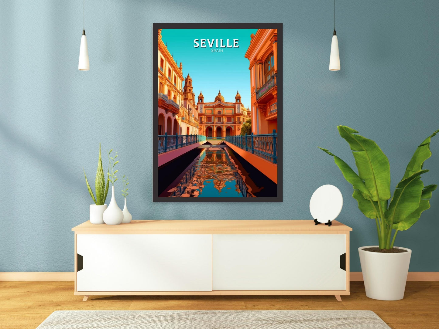 Seville Travel Print | Seville Illustration | Seville Wall Art | Spain Print | Seville Print Design | Seville Spain Painting | ID 253