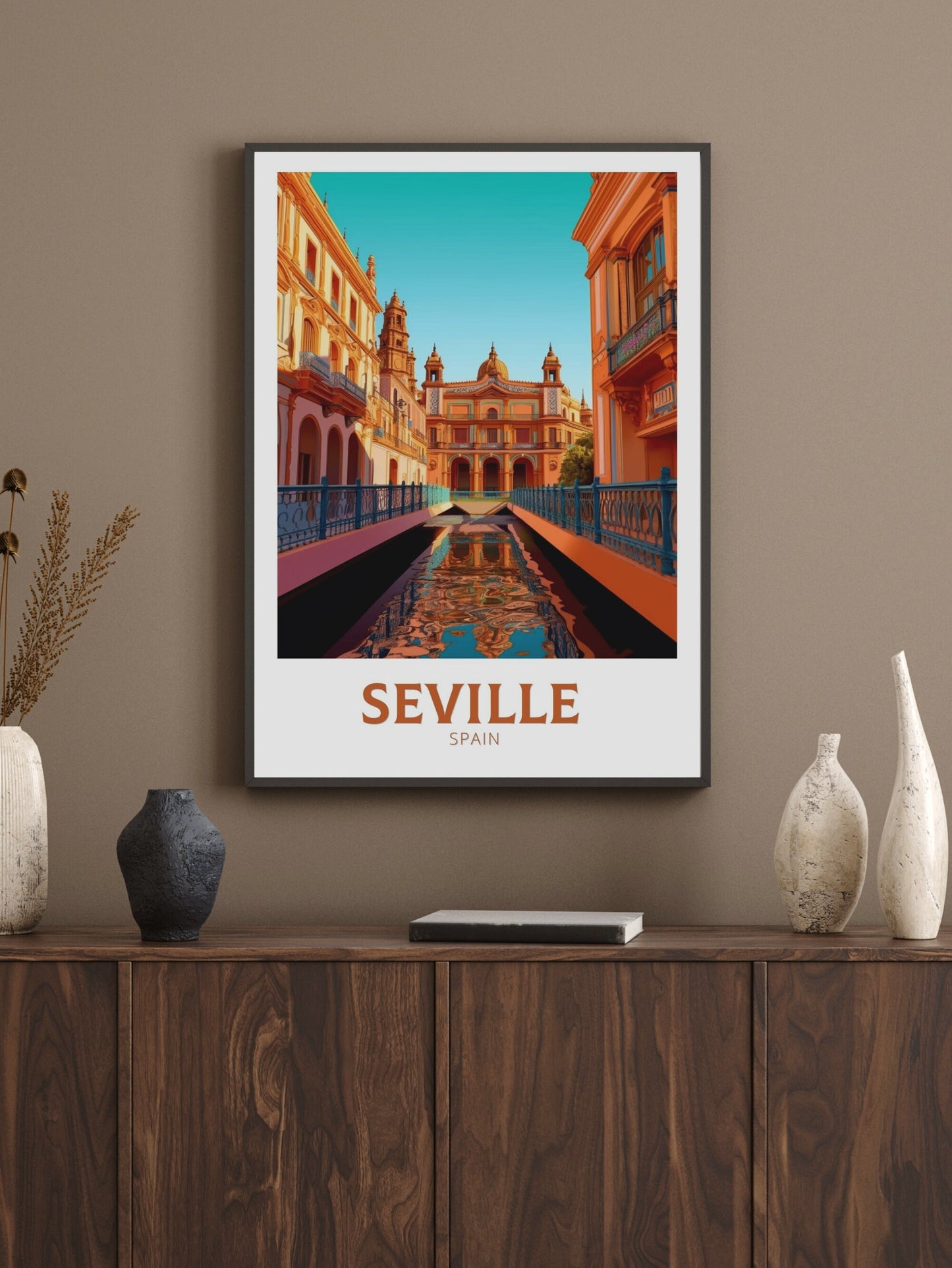 Seville Travel Poster | Seville Illustration | Seville Wall Art | Spain Travel Print | Seville Design | Seville Spain Painting | ID 254