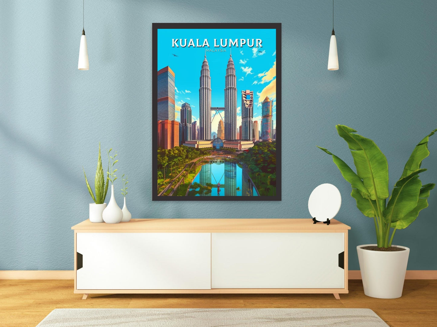 Kuala Lumpur Travel Print | Kuala Lumpur Illustration | Malaysia Print | Kuala Lumpur Travel Poster | Kuala Lumpur Wall Art | ID 259