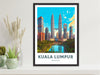 Kuala Lumpur Travel Print | Kuala Lumpur Illustration | Malaysia Print | Kuala Lumpur Travel Poster | Kuala Lumpur Wall Art | ID 260