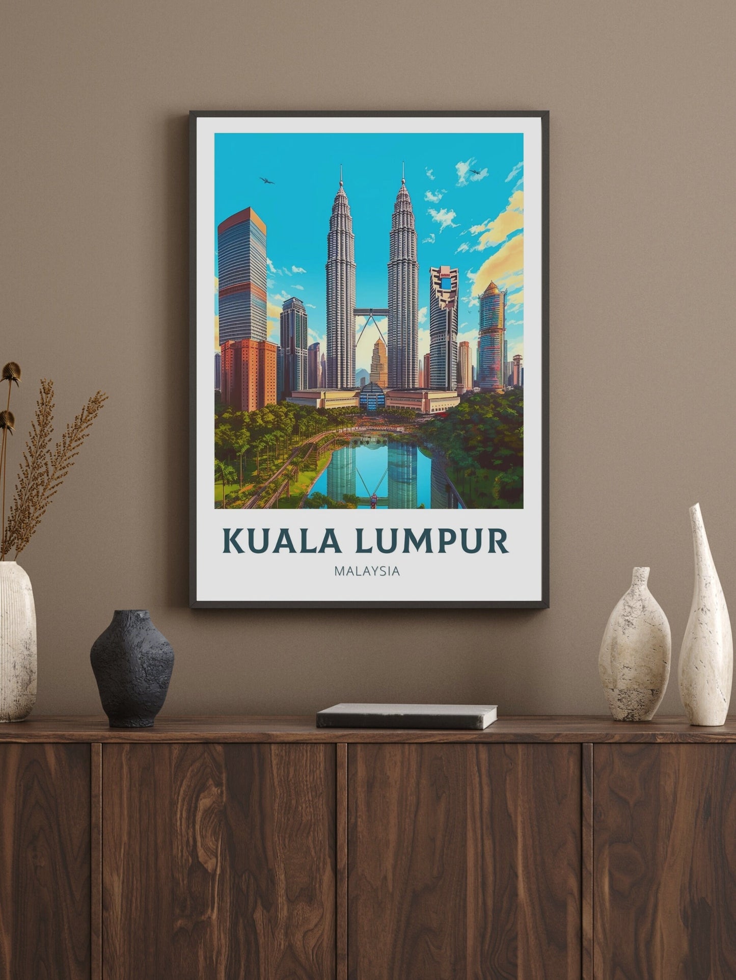 Kuala Lumpur Travel Print | Kuala Lumpur Illustration | Malaysia Print | Kuala Lumpur Travel Poster | Kuala Lumpur Wall Art | ID 260