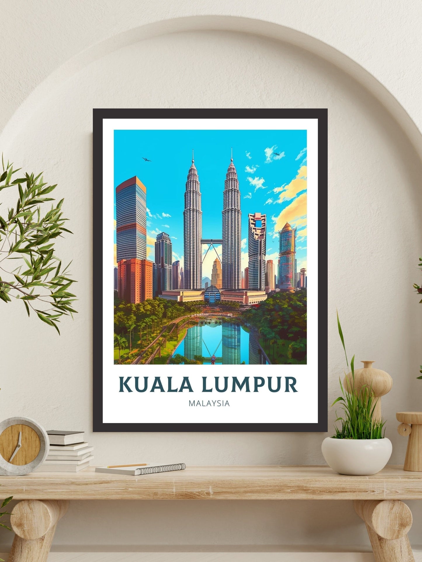 Kuala Lumpur Travel Print | Kuala Lumpur Illustration | Malaysia Print | Kuala Lumpur Travel Poster | Kuala Lumpur Wall Art | ID 260