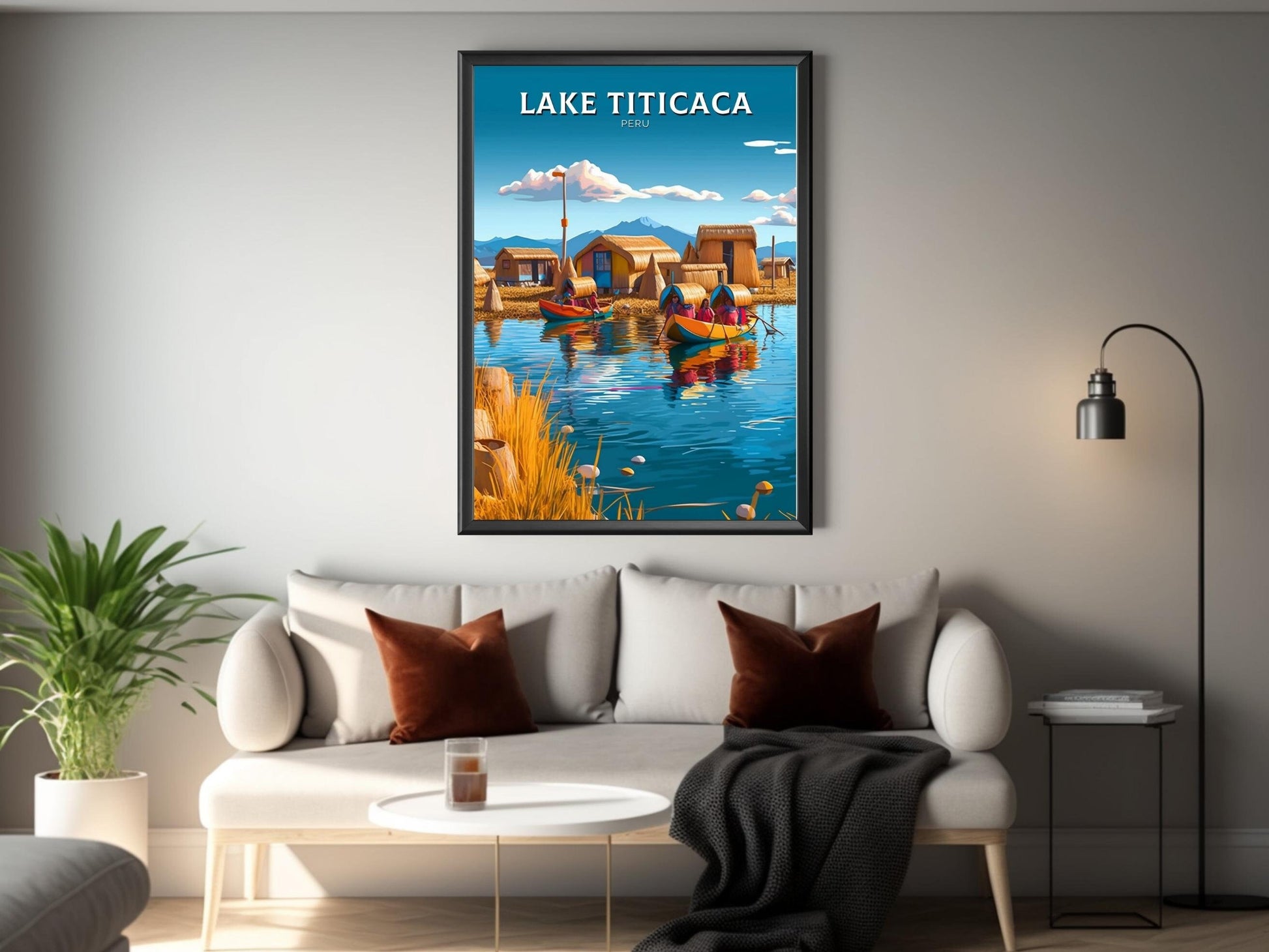 Lake Titicaca Travel Poster | Lake Titicaca Travel Print | Lake Titicaca Design | Lake Titicaca Wall Art | Lake Titicaca Painting | ID 261