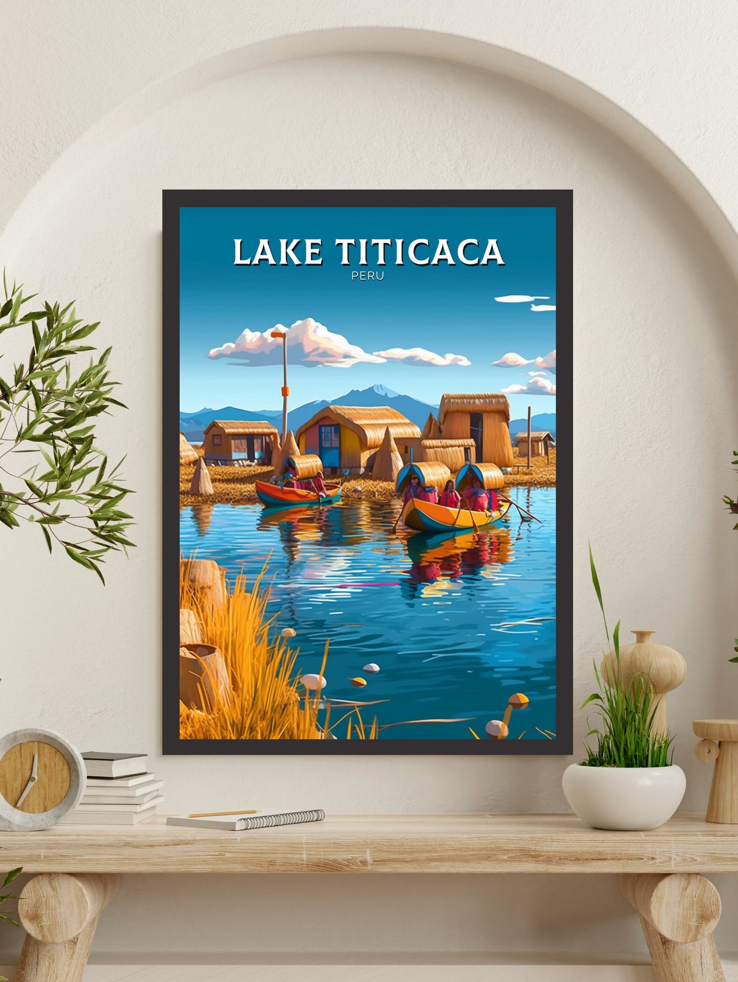 Lake Titicaca Travel Poster | Lake Titicaca Travel Print | Lake Titicaca Design | Lake Titicaca Wall Art | Lake Titicaca Painting | ID 261