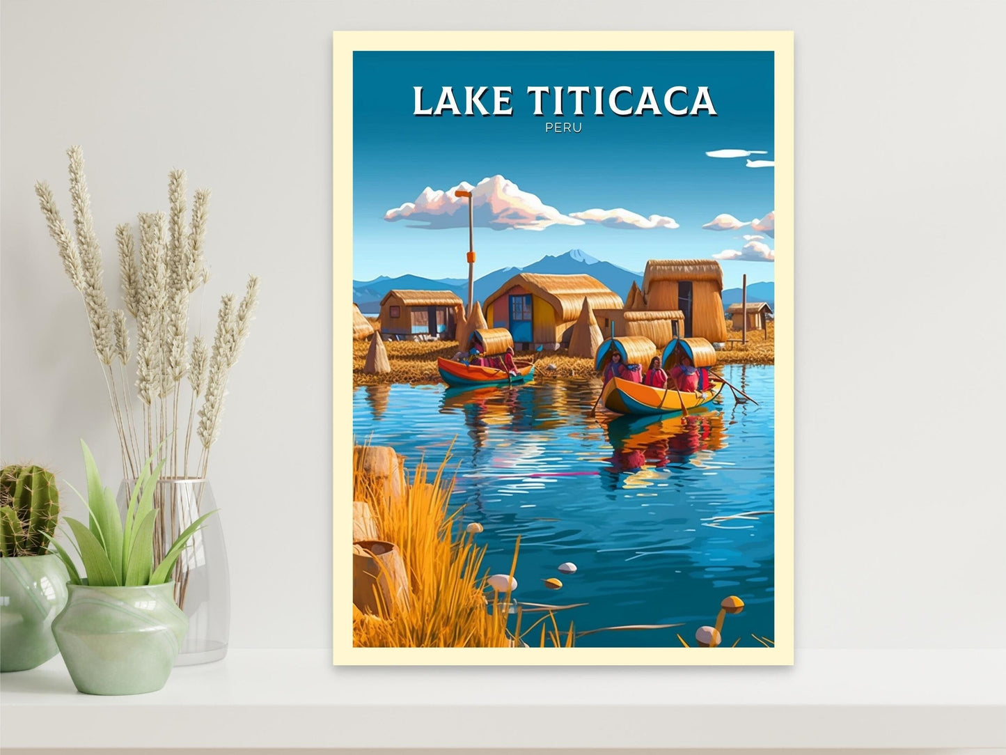 Lake Titicaca Travel Poster | Lake Titicaca Travel Print | Lake Titicaca Design | Lake Titicaca Wall Art | Lake Titicaca Painting | ID 261