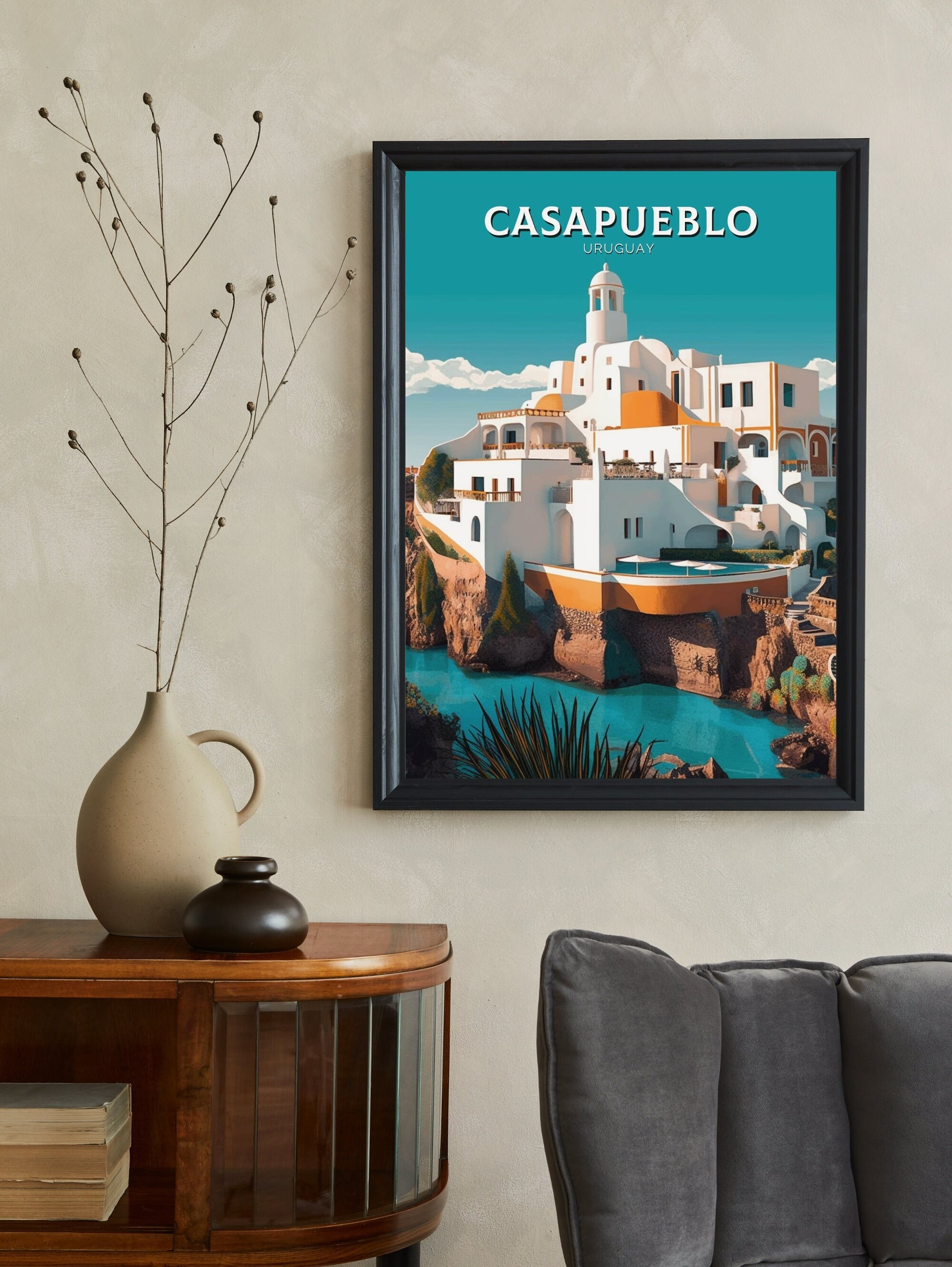 Casapueblo Travel Print | Casapueblo Travel Poster | Casapueblo Design | Casapueblo Wall Art | Casapueblo Painting | Casapueblo Art ID 263