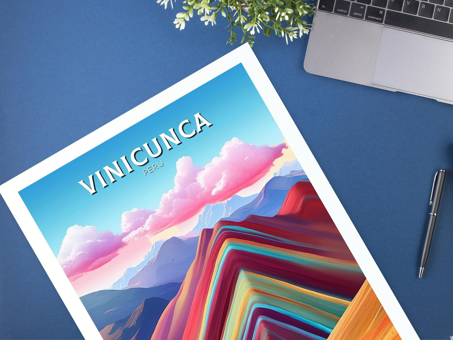 Vinicunca Travel Print | Vinicunca Travel Poster | Vinicunca Peru | Vinicunca Wall Art | Vinicunca Peru Painting | Rainbow Mountain ID 269