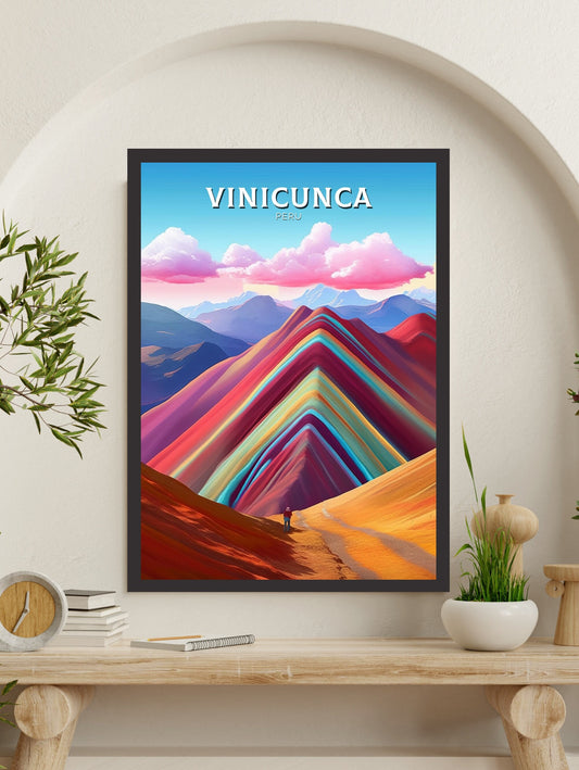 Vinicunca Travel Print | Vinicunca Travel Poster | Vinicunca Peru | Vinicunca Wall Art | Vinicunca Peru Painting | Rainbow Mountain ID 269
