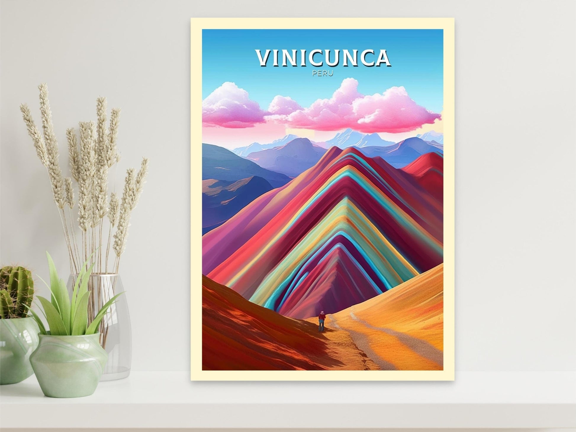 Vinicunca Travel Print | Vinicunca Travel Poster | Vinicunca Peru | Vinicunca Wall Art | Vinicunca Peru Painting | Rainbow Mountain ID 269