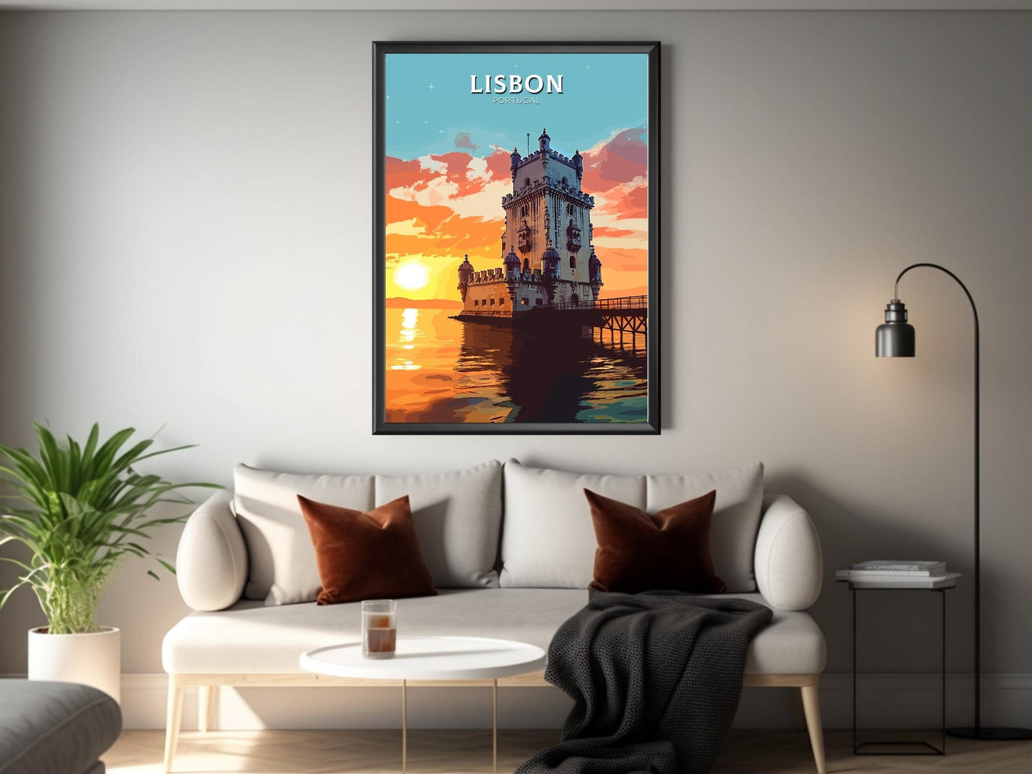 Lisbon Travel Print | Lisbon Travel Poster | Lisbon Illustration | Lisbon Wall Art | Portugal Print | Lisbon Painting | ID 271