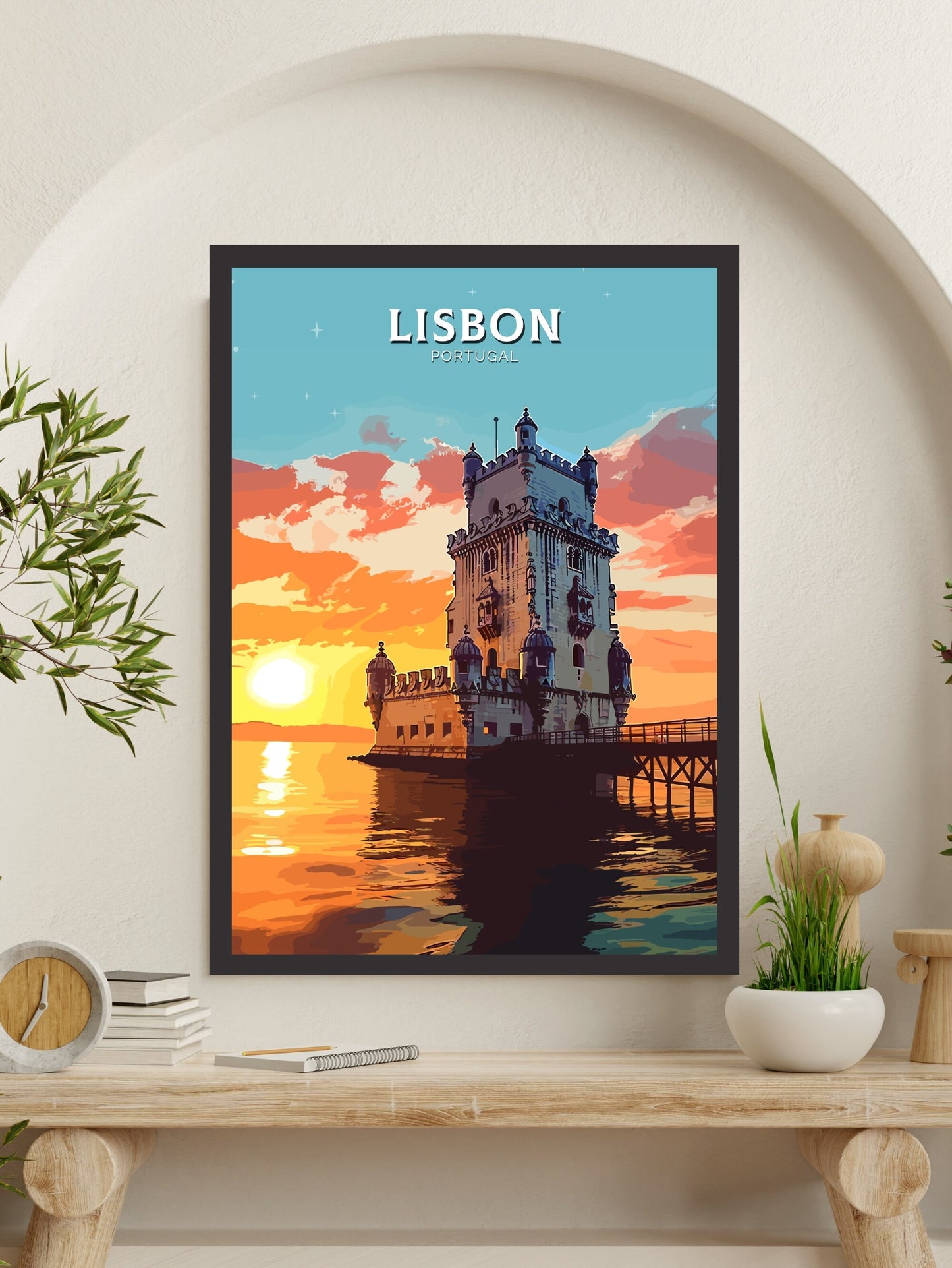 Lisbon Travel Print | Lisbon Travel Poster | Lisbon Illustration | Lisbon Wall Art | Portugal Print | Lisbon Painting | ID 271