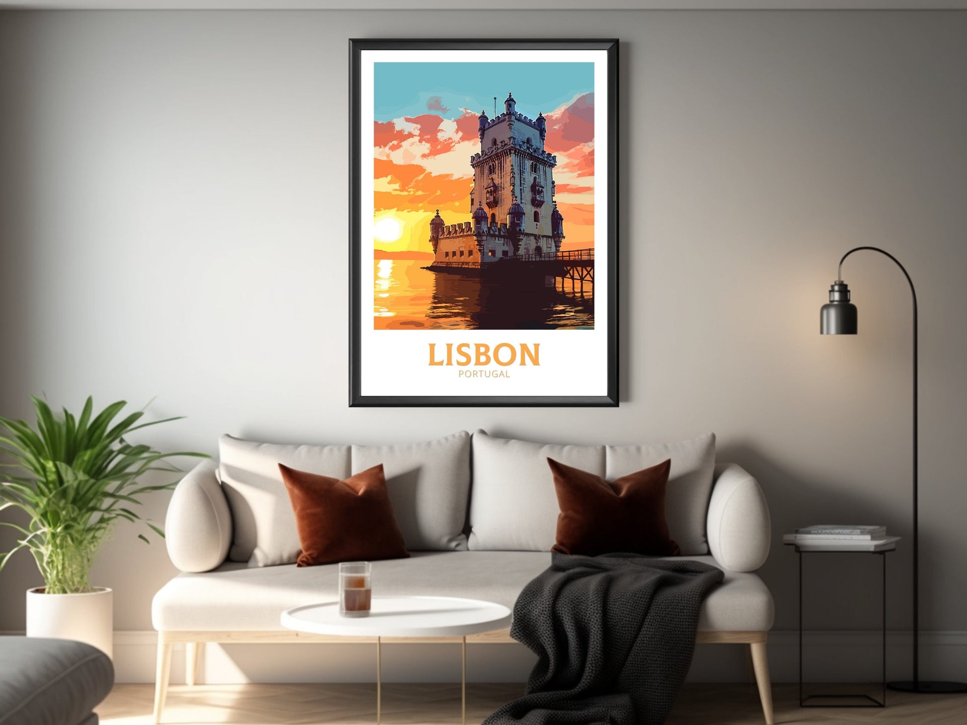 Lisbon Wall Art | Lisbon Travel Print | Lisbon Travel Poster | Lisbon Illustration | Portugal Print | Lisbon Painting | Belem Lisbon ID 272