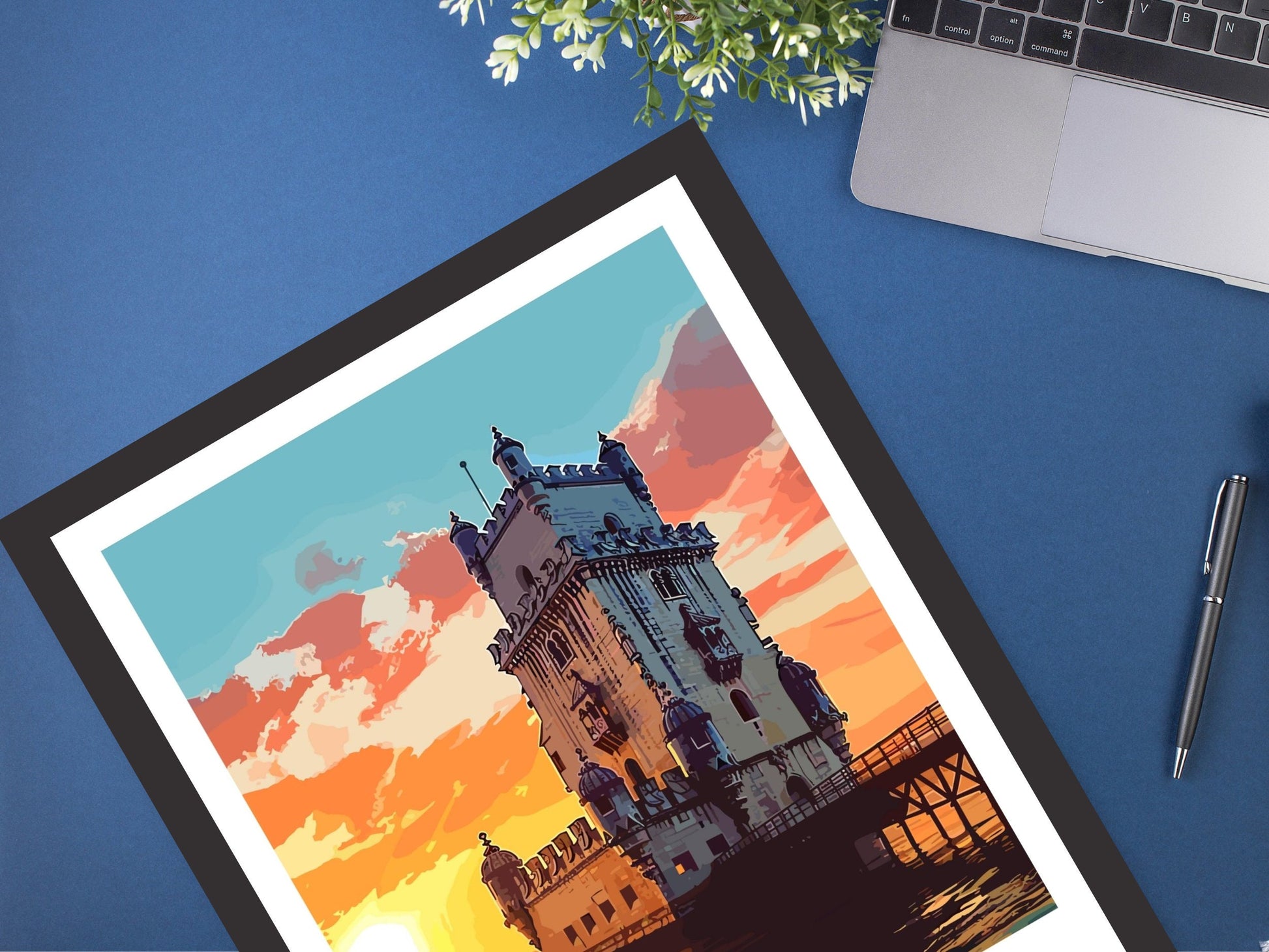 Lisbon Wall Art | Lisbon Travel Print | Lisbon Travel Poster | Lisbon Illustration | Portugal Print | Lisbon Painting | Belem Lisbon ID 272