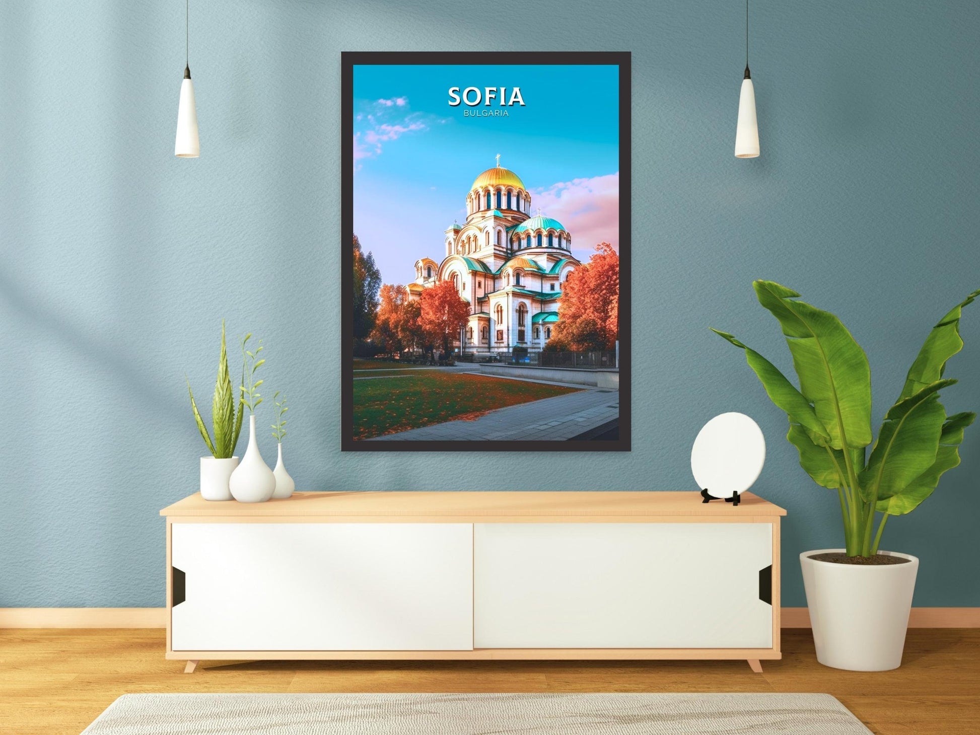 Sofia Travel Print | Sofia Illustration | Sofia Wall Art | Bulgaria Print | Sofia Travel Poster| Sofia Church Print | Alexandr Nevski ID 275