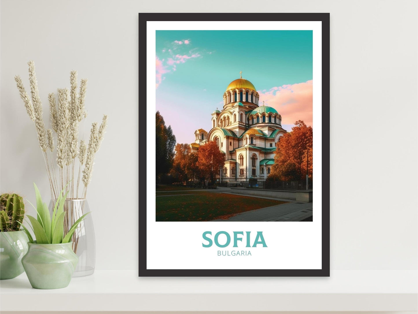 Sofia Travel Poster | Sofia Travel Print | Sofia Illustration | Sofia Wall Art | Bulgaria Travel Print | Sofia Church Print | ID 276