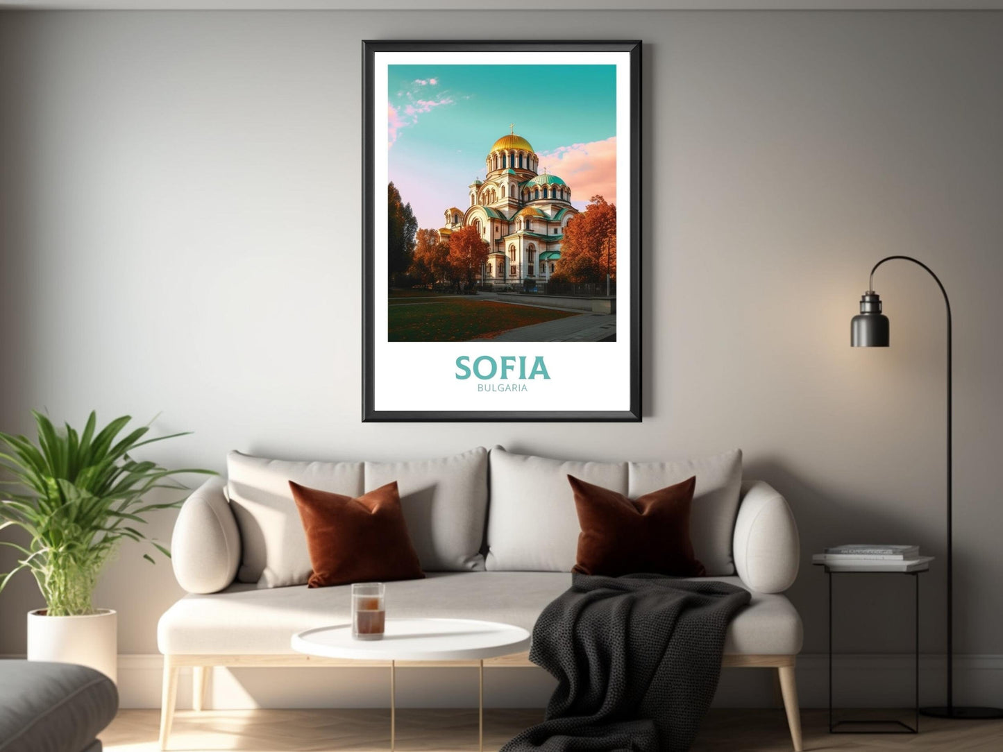 Sofia Travel Poster | Sofia Travel Print | Sofia Illustration | Sofia Wall Art | Bulgaria Travel Print | Sofia Church Print | ID 276