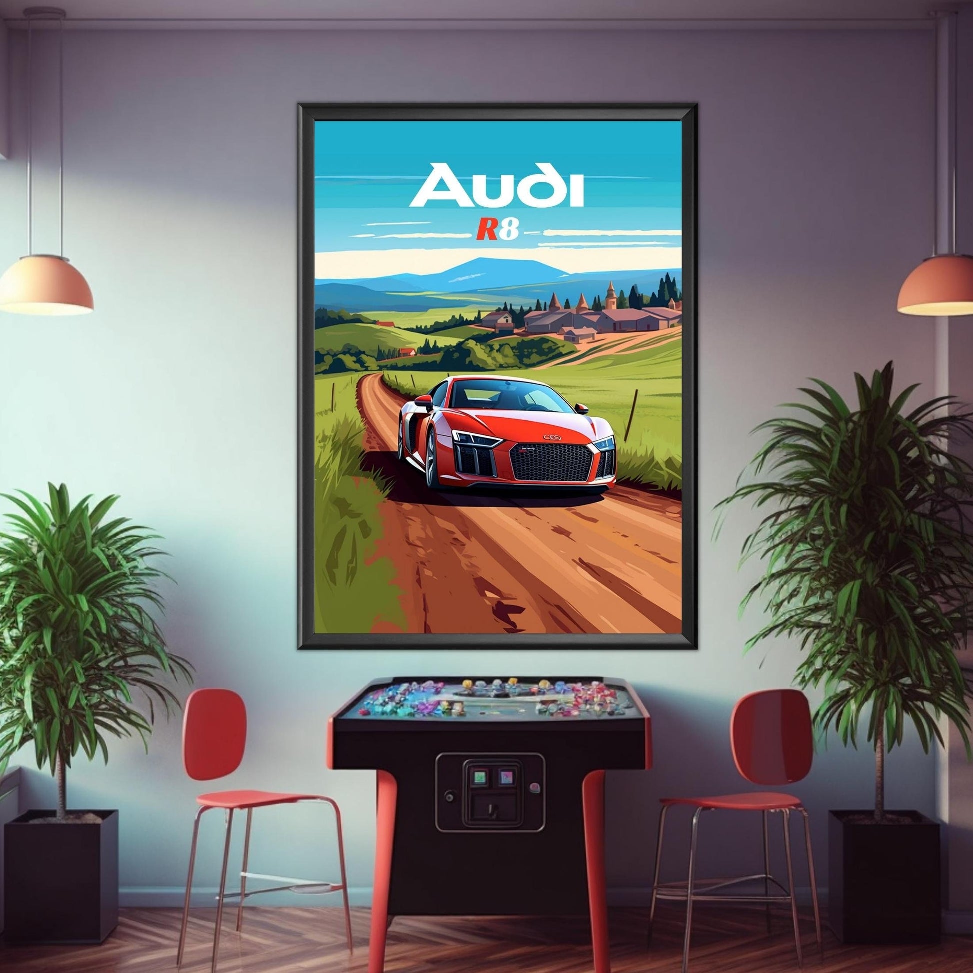 Audi R8 Car Poster