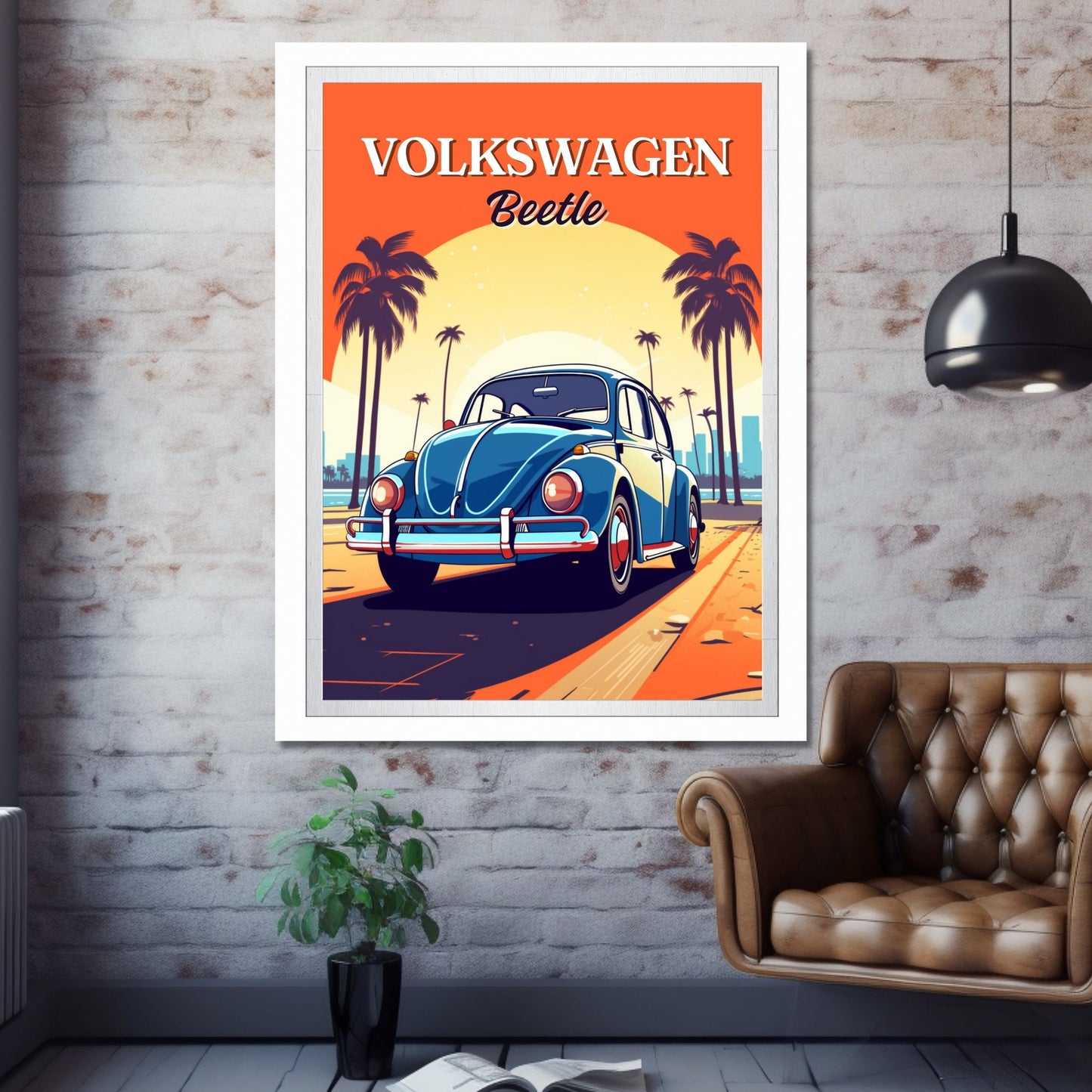 Volkswagen Beetle Poster, 1950s