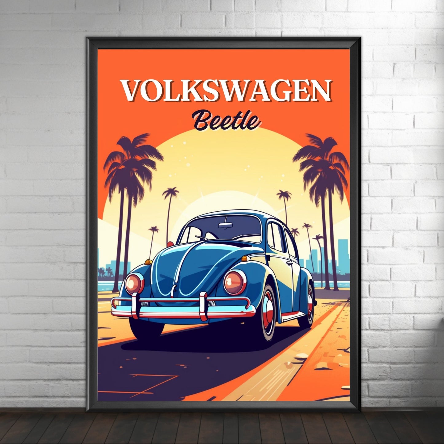 Volkswagen Beetle Poster, 1950s