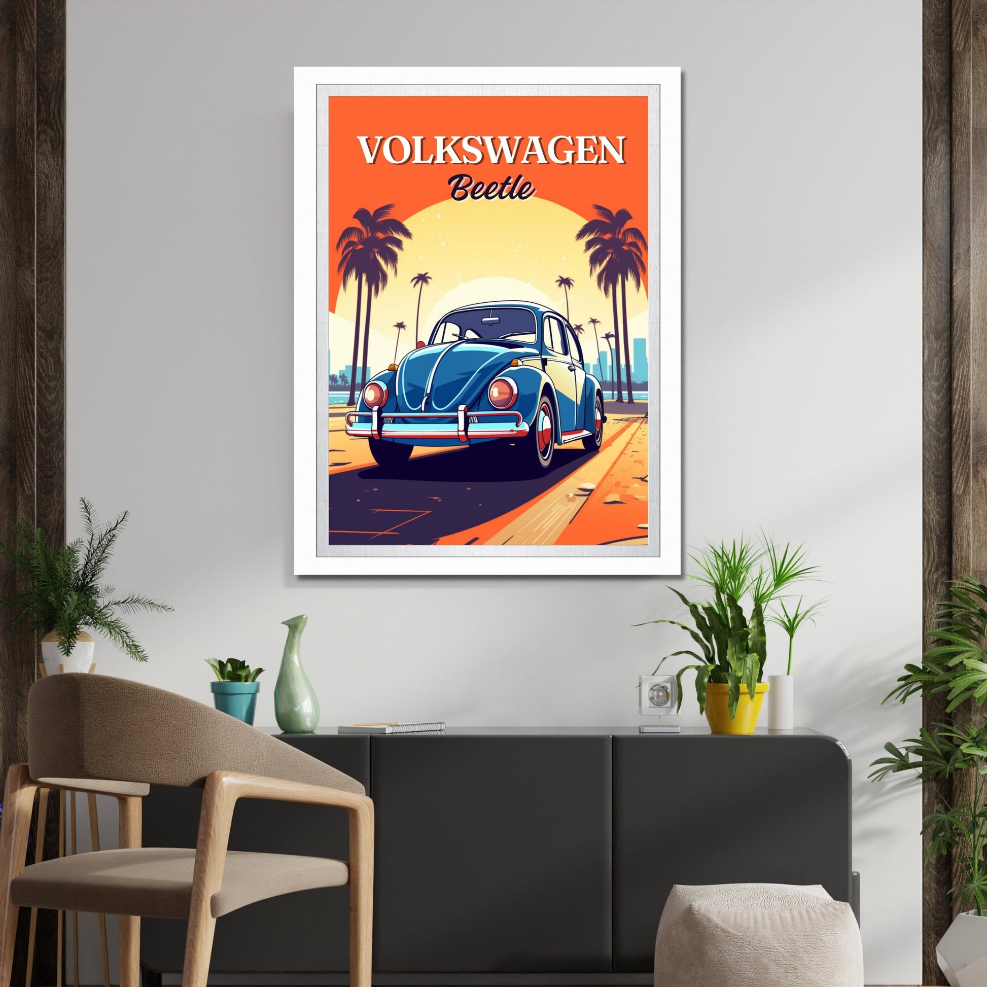 Volkswagen Beetle Poster, 1950s