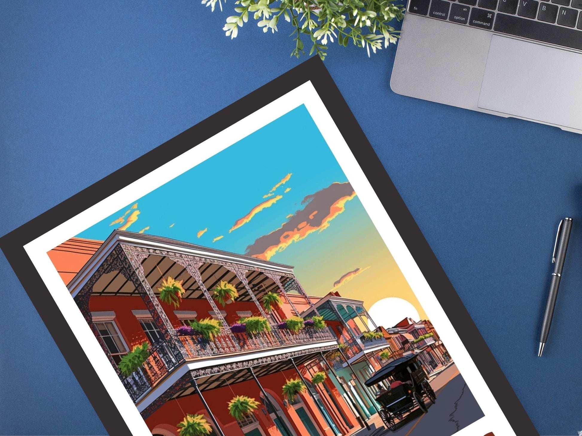 New Orleans Poster | New Orleans Travel Print | New Orleans Illustration | Louisiana Travel Print | New Orleans Wall Art | ID 383