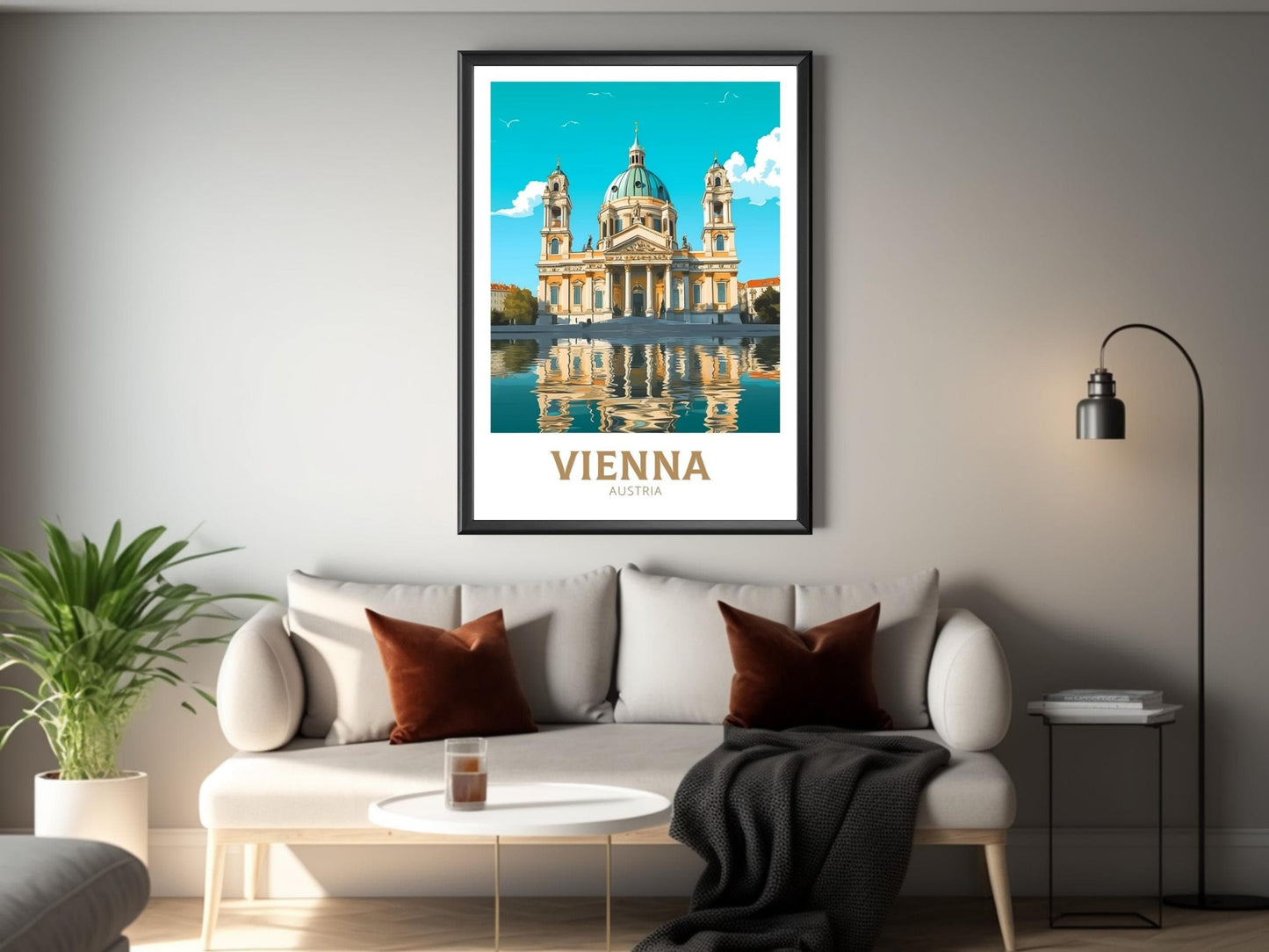 Vienna Print | Vienna Travel Poster | Vienna Illustration | Vienna Wall Art | Vienna Austria Print | Vienna Home Decor | Karlskirche ID 247