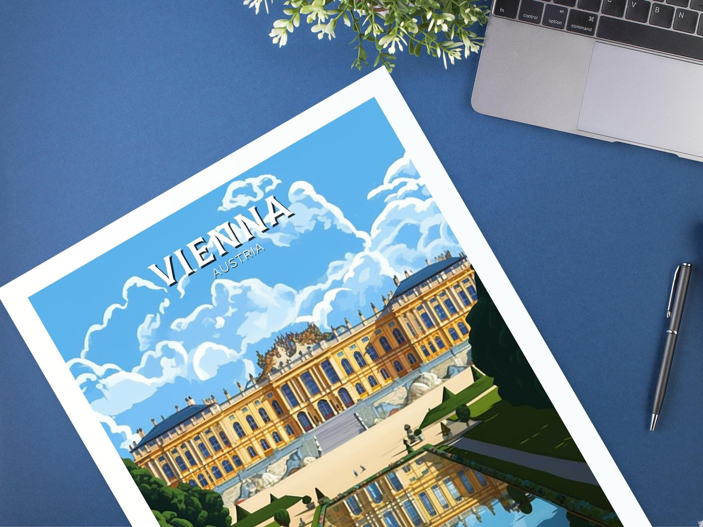 Vienna Travel Print | Vienna Poster | Vienna Wall Art | Vienna Illustration | Vienna Austria Print | Vienna Home Decor | Schönbrunn ID 248