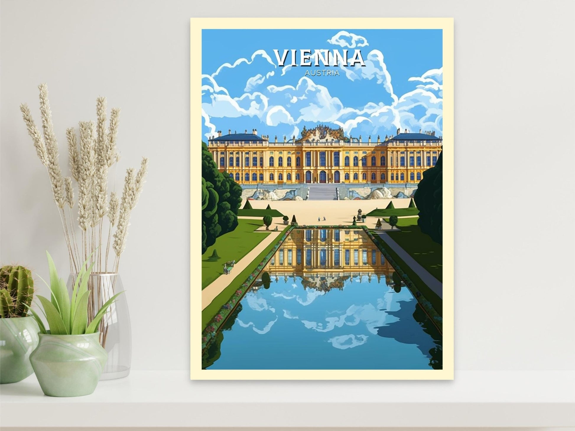 Vienna Travel Print | Vienna Poster | Vienna Wall Art | Vienna Illustration | Vienna Austria Print | Vienna Home Decor | Schönbrunn ID 248