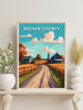 Brown County Indiana Travel Print | Brown County Poster | Brown County Illustration | Brown County Wall Art | Indiana USA Print | ID 279