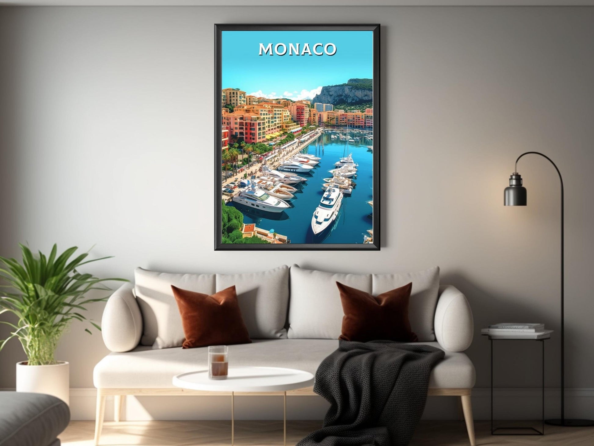 Monaco Travel Print | Monaco Art | Monaco Poster | Monaco Wall Art | Monaco Illustration | Monaco Home Decor | Monaco Artwork | ID 281