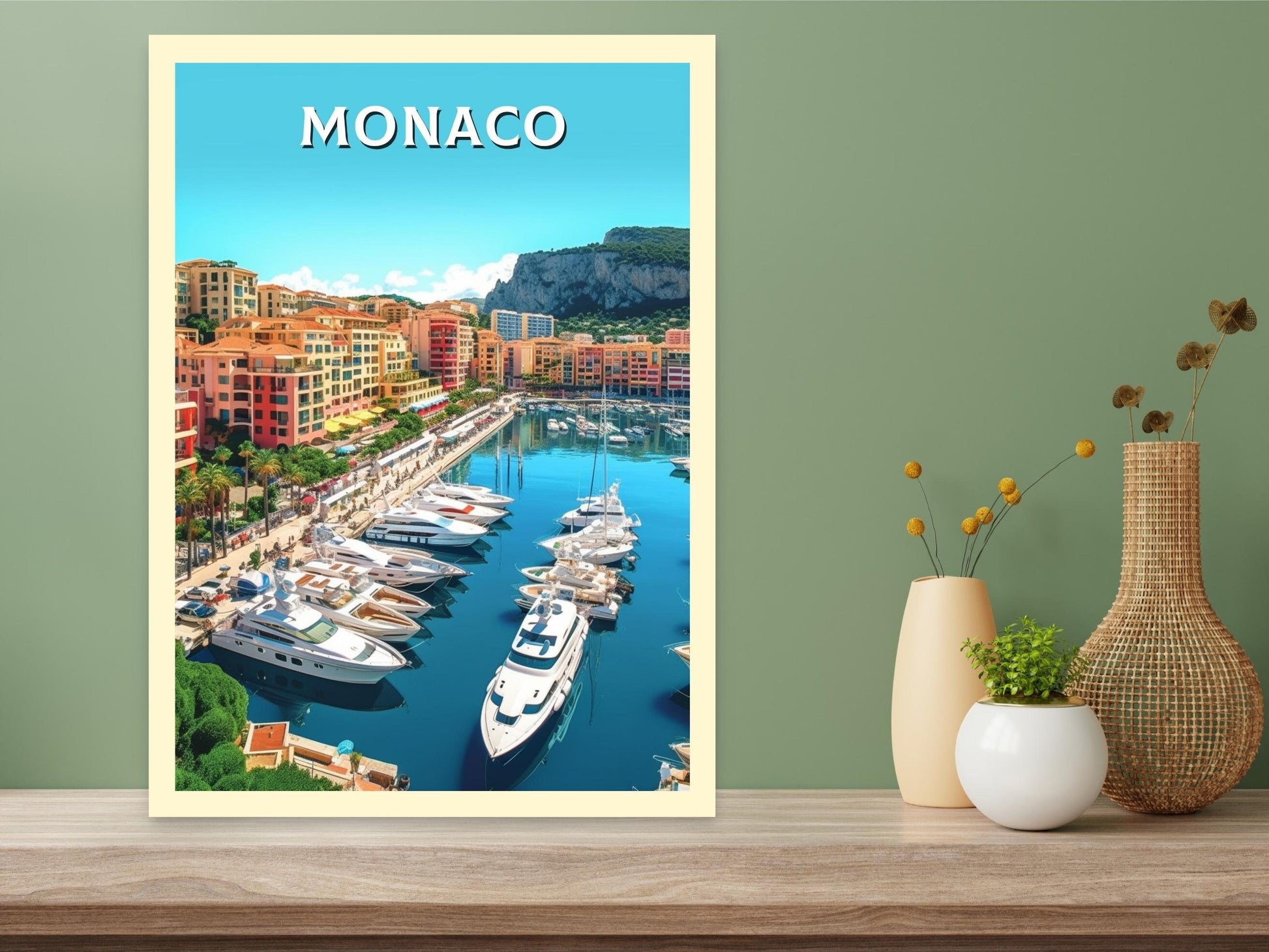 Monaco Travel Print | Monaco Art | Monaco Poster | Monaco Wall Art | Monaco Illustration | Monaco Home Decor | Monaco Artwork | ID 281