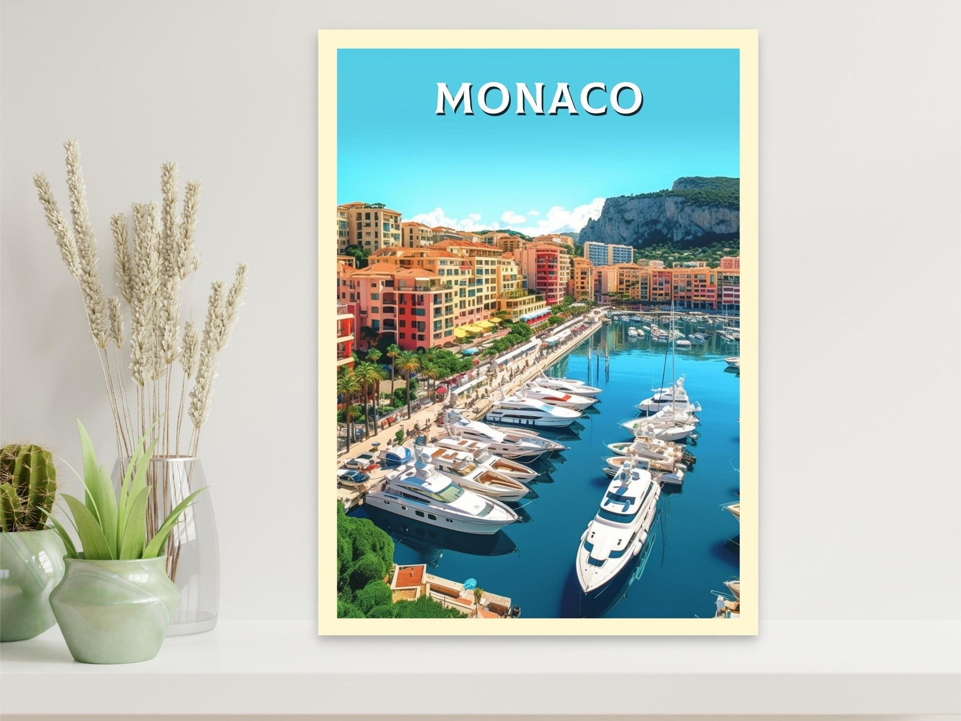 Monaco Travel Print | Monaco Art | Monaco Poster | Monaco Wall Art | Monaco Illustration | Monaco Home Decor | Monaco Artwork | ID 281