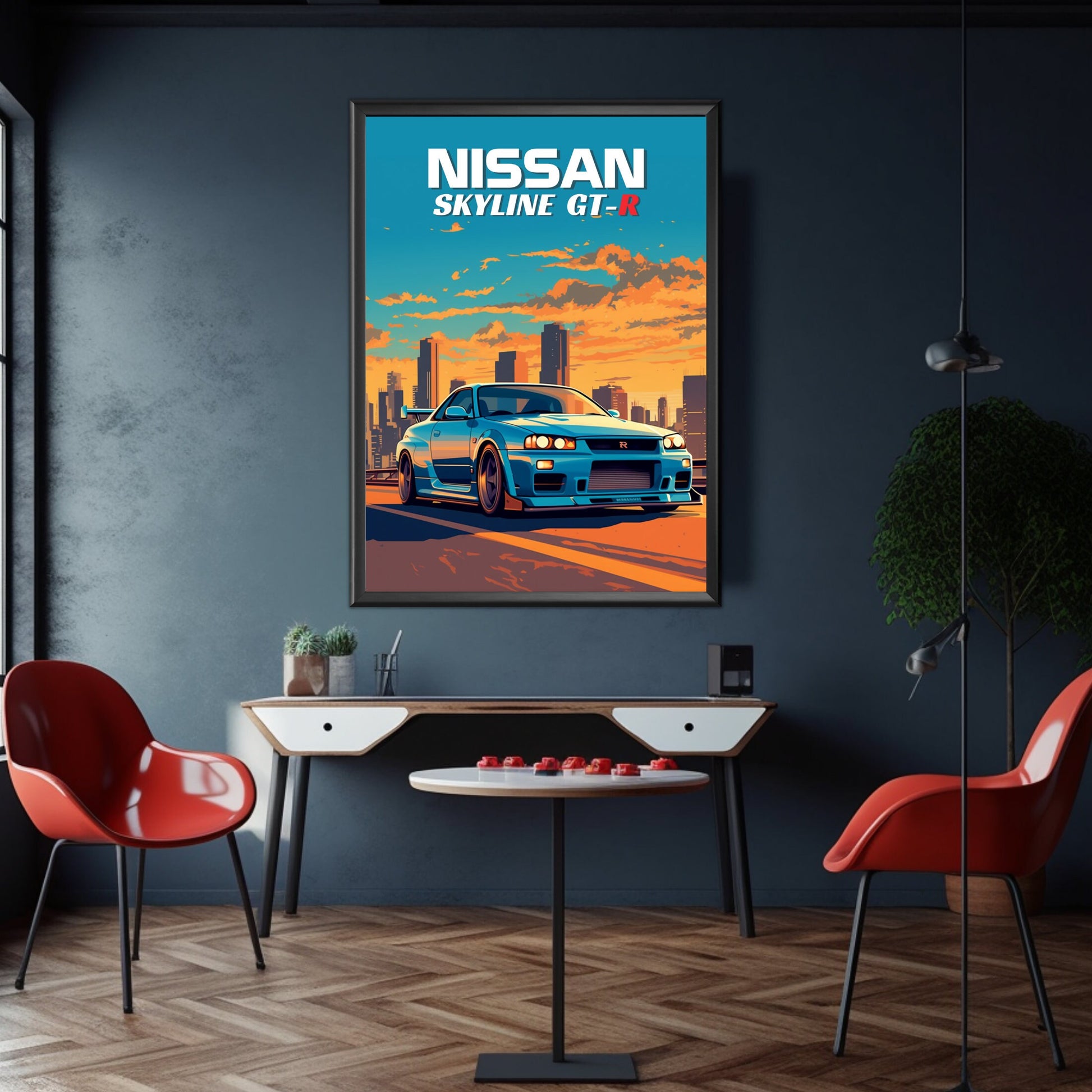 Nissan Skyline GT-R R34 Poster, 1990s