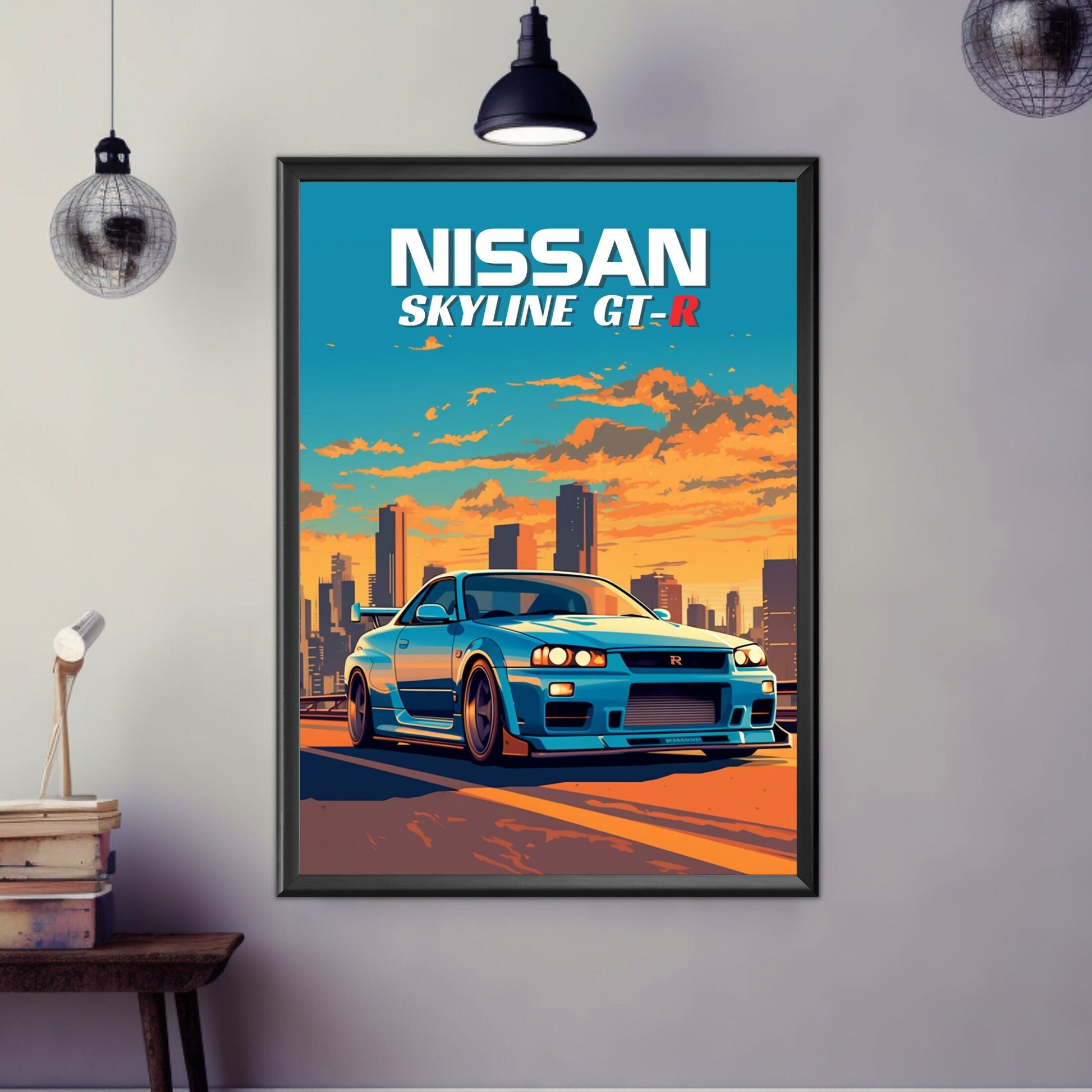 Nissan Skyline GT-R R34 Poster, 1990s