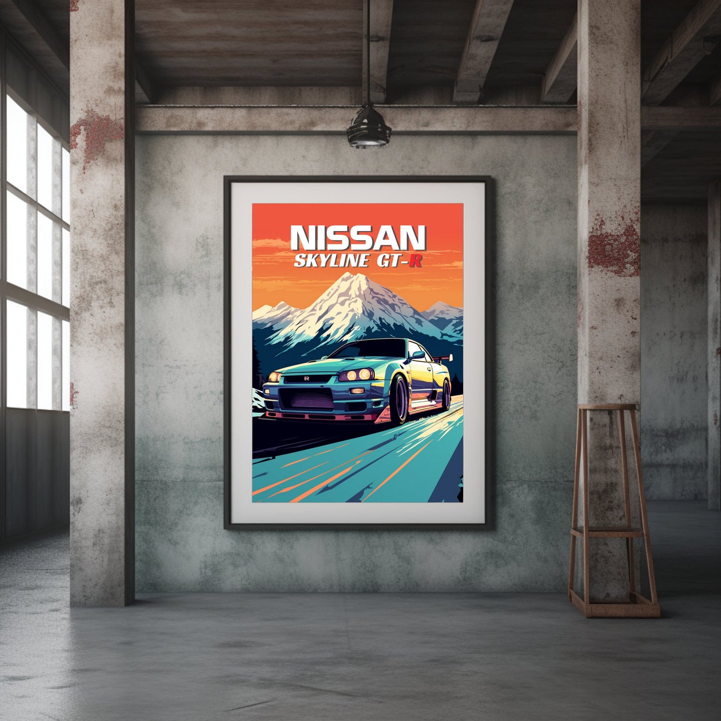 Nissan Skyline GT-R R34 Print, 1990s